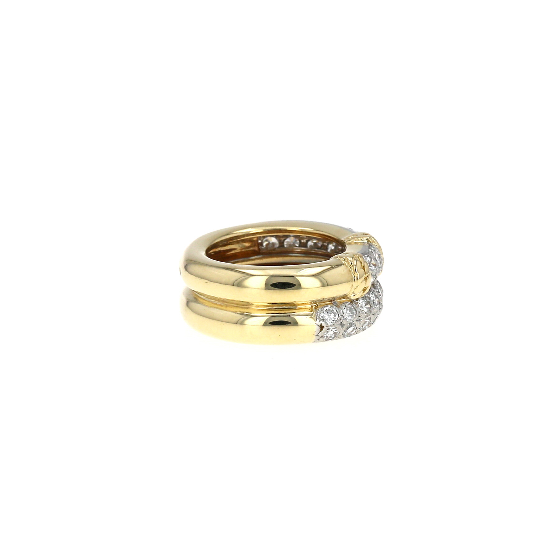 Anello Fred Isaure in oro giallo, oro bianco e diamanti