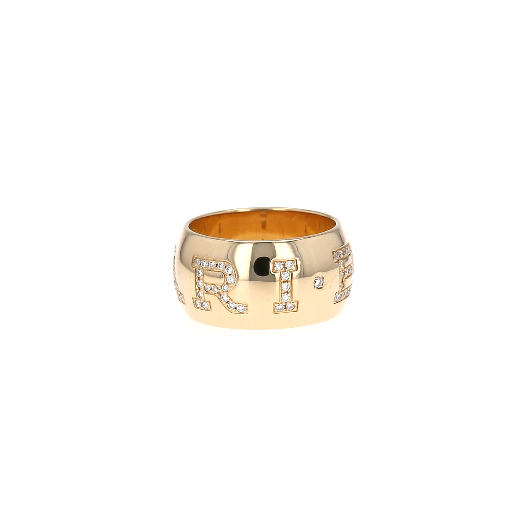 Bague Bulgari Monologo en or jaune et diamants