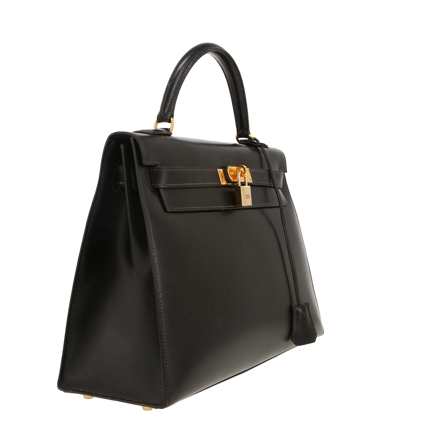 Hermès  Kelly 32 cm handbag  in black box leather