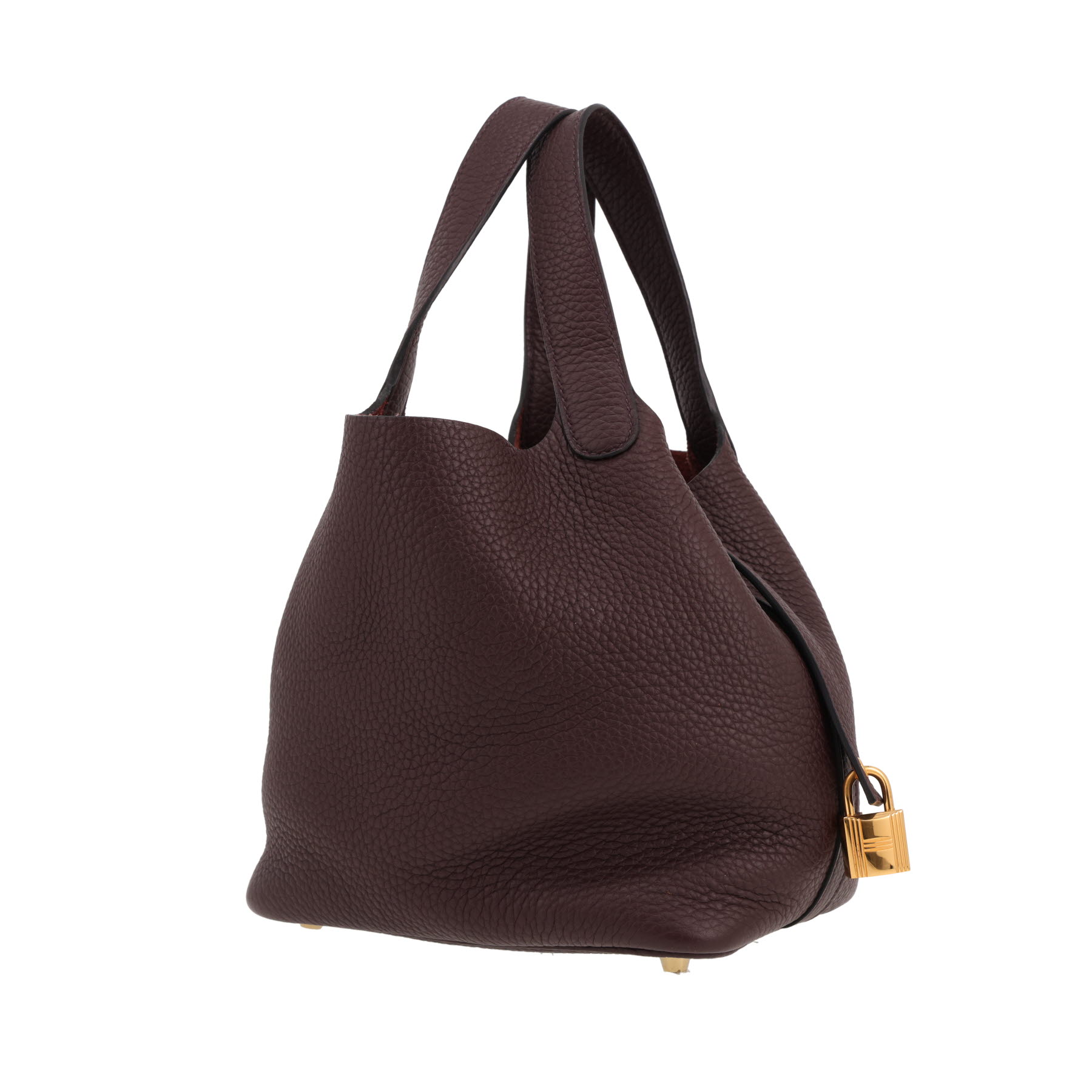 Hermès  Picotin 18 cm handbag  in Rouge Sellier togo leather