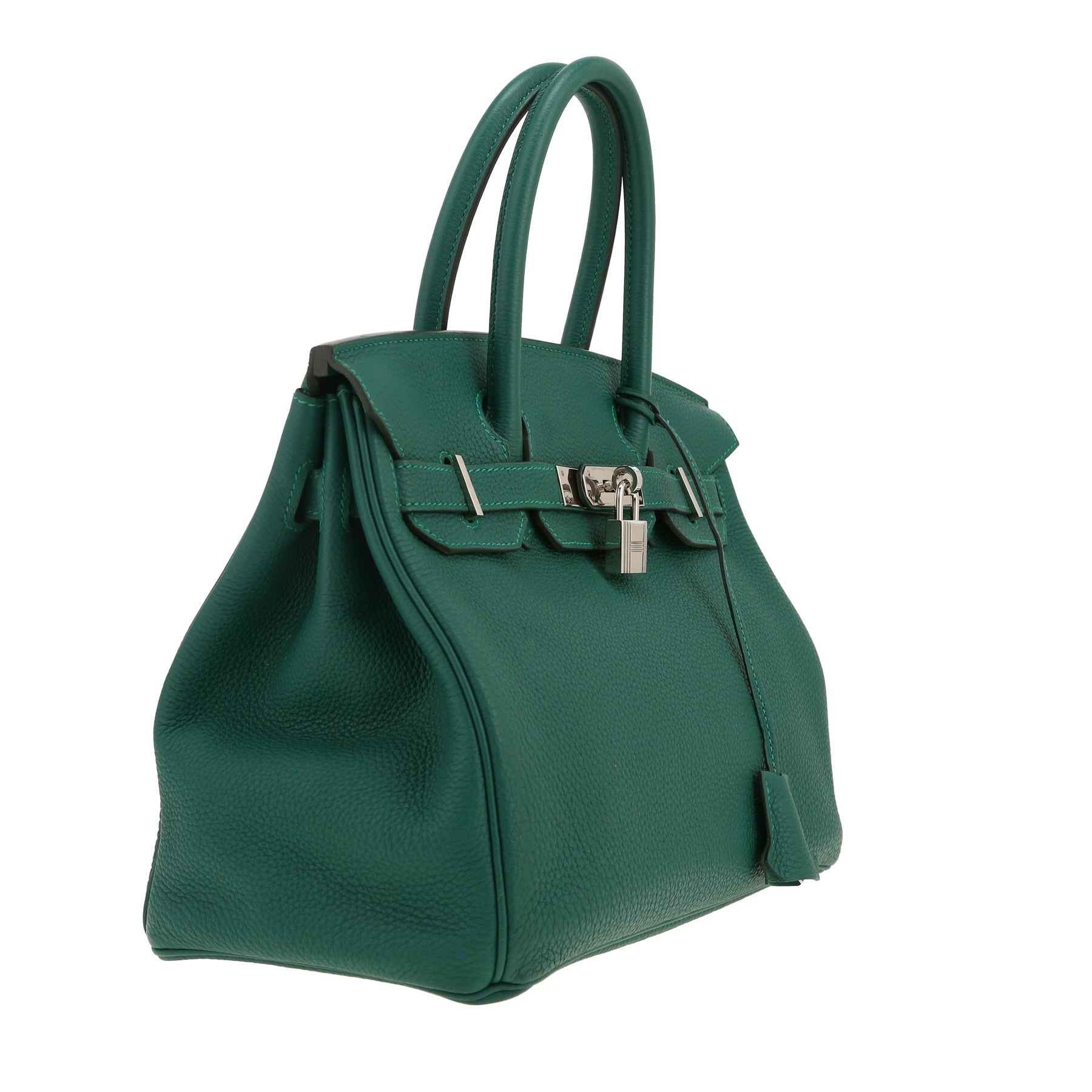 Borsa Hermès  Birkin 30 cm in pelle togo verde malachite