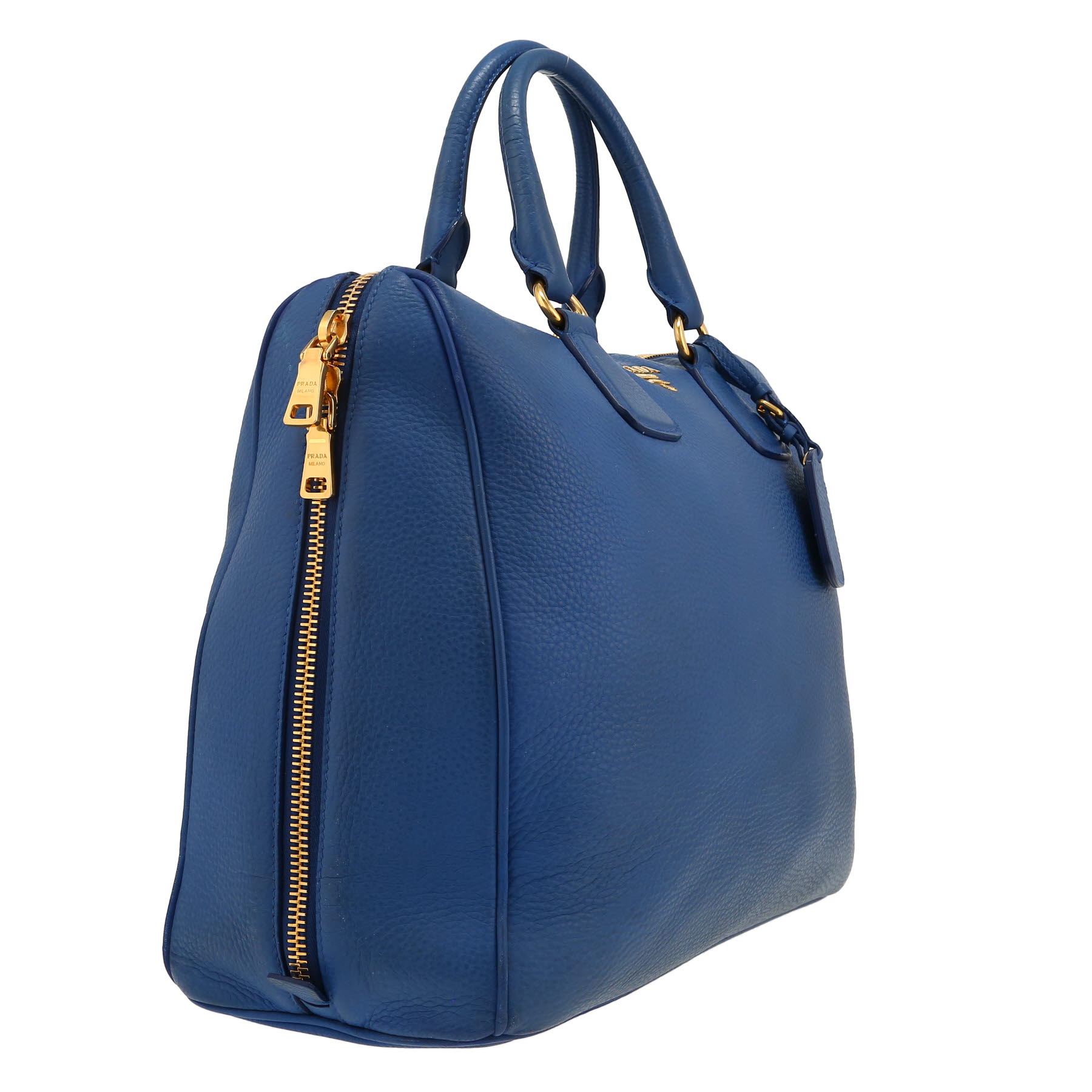 Prada   handbag  in blue leather