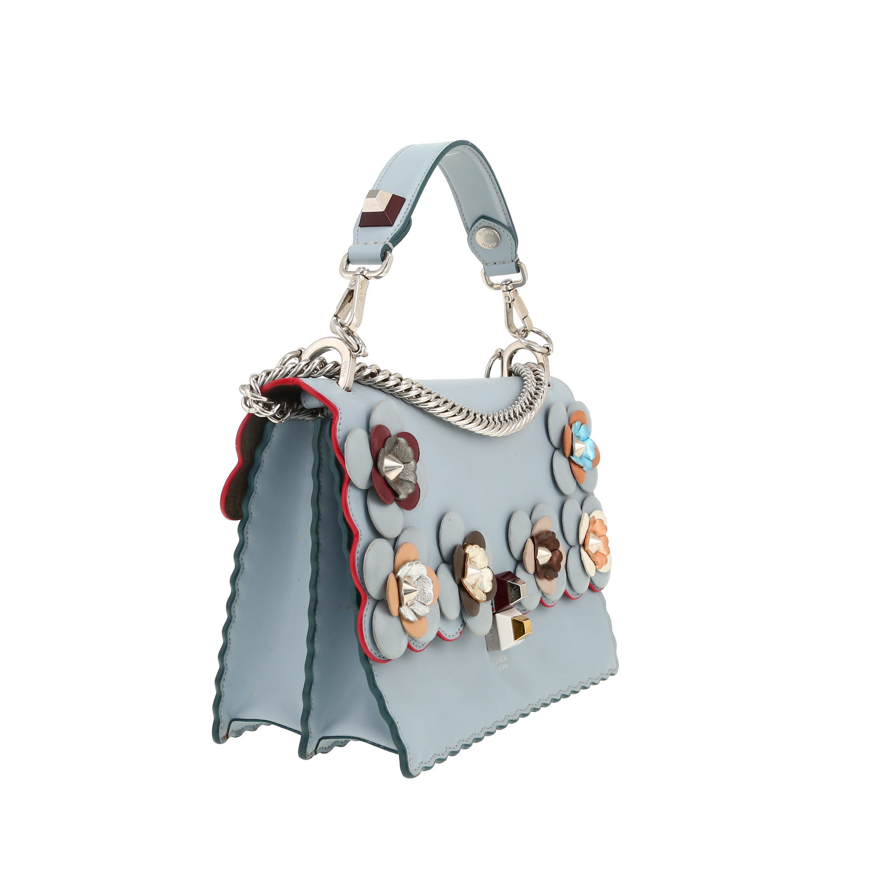 Bolso de mano Fendi  Kan I en cuero azul