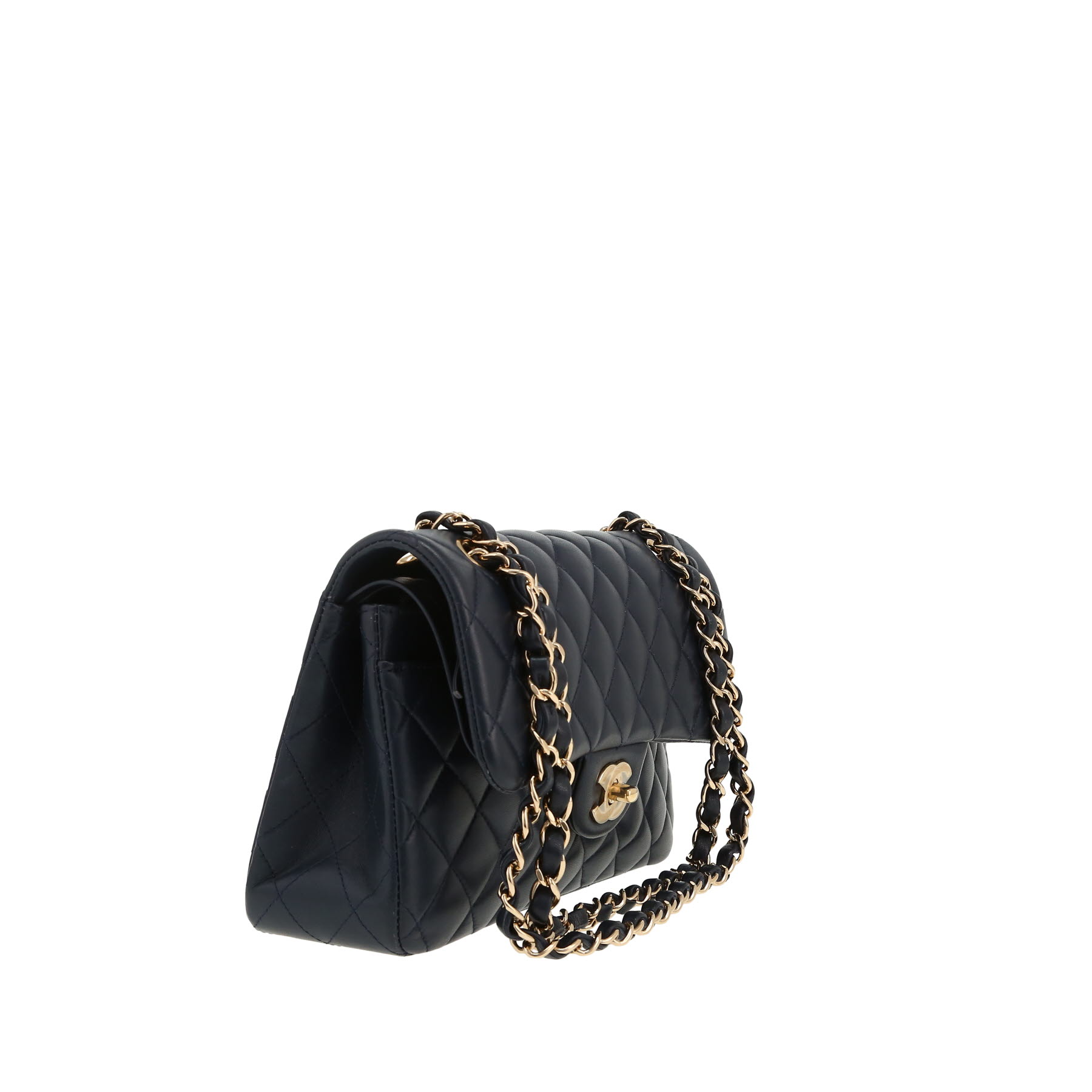 Chanel  Timeless Petit handbag  in blue quilted leather