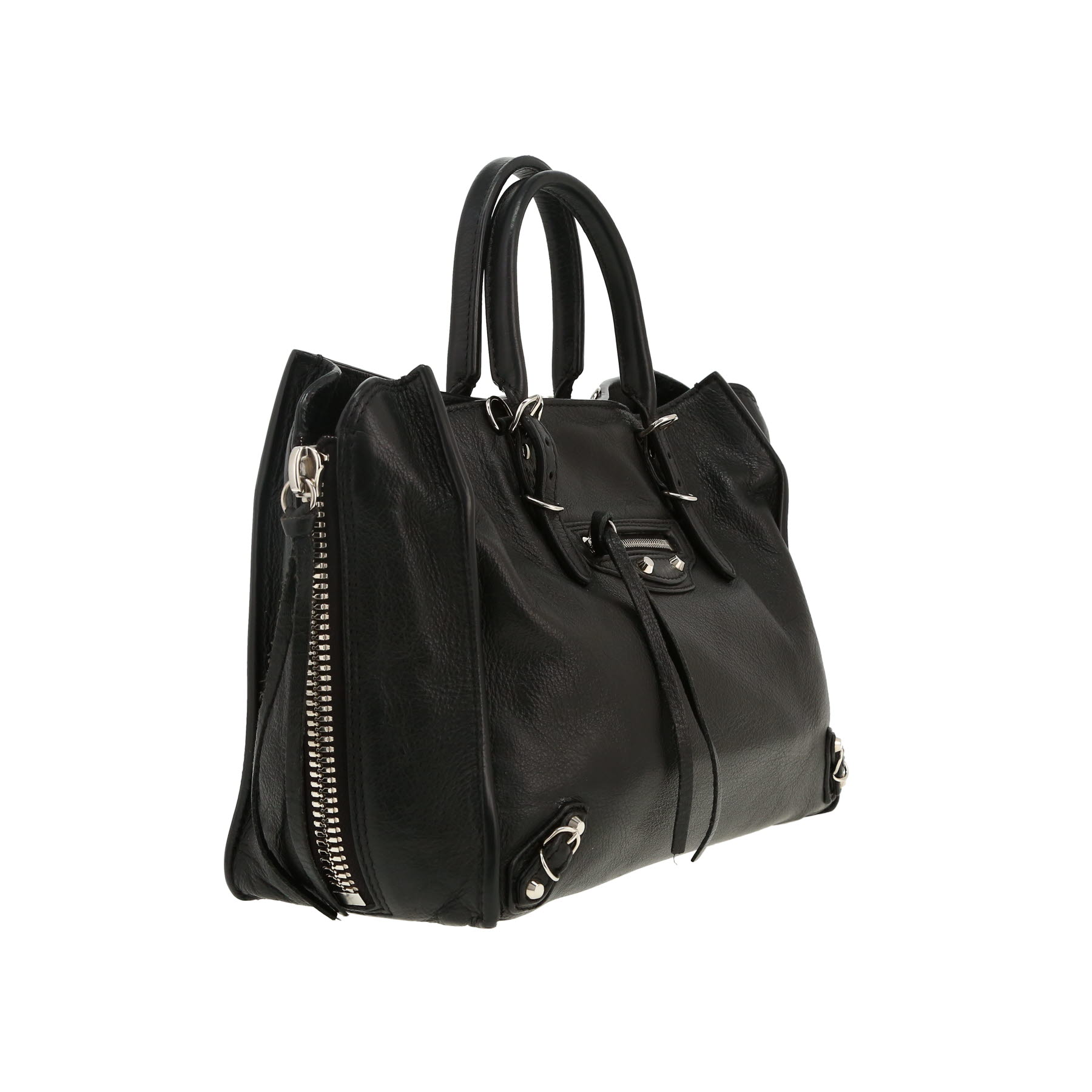 Balenciaga  Papier handbag  in black leather
