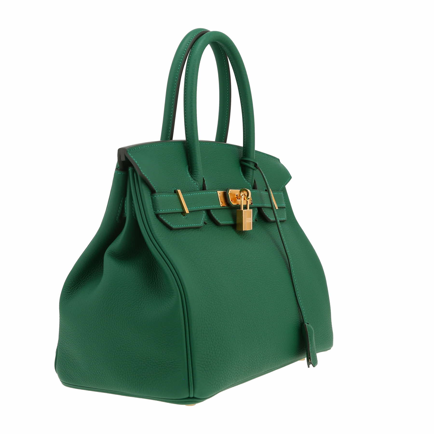 Hermès  Birkin 30 cm handbag  in Vert Moyen togo leather