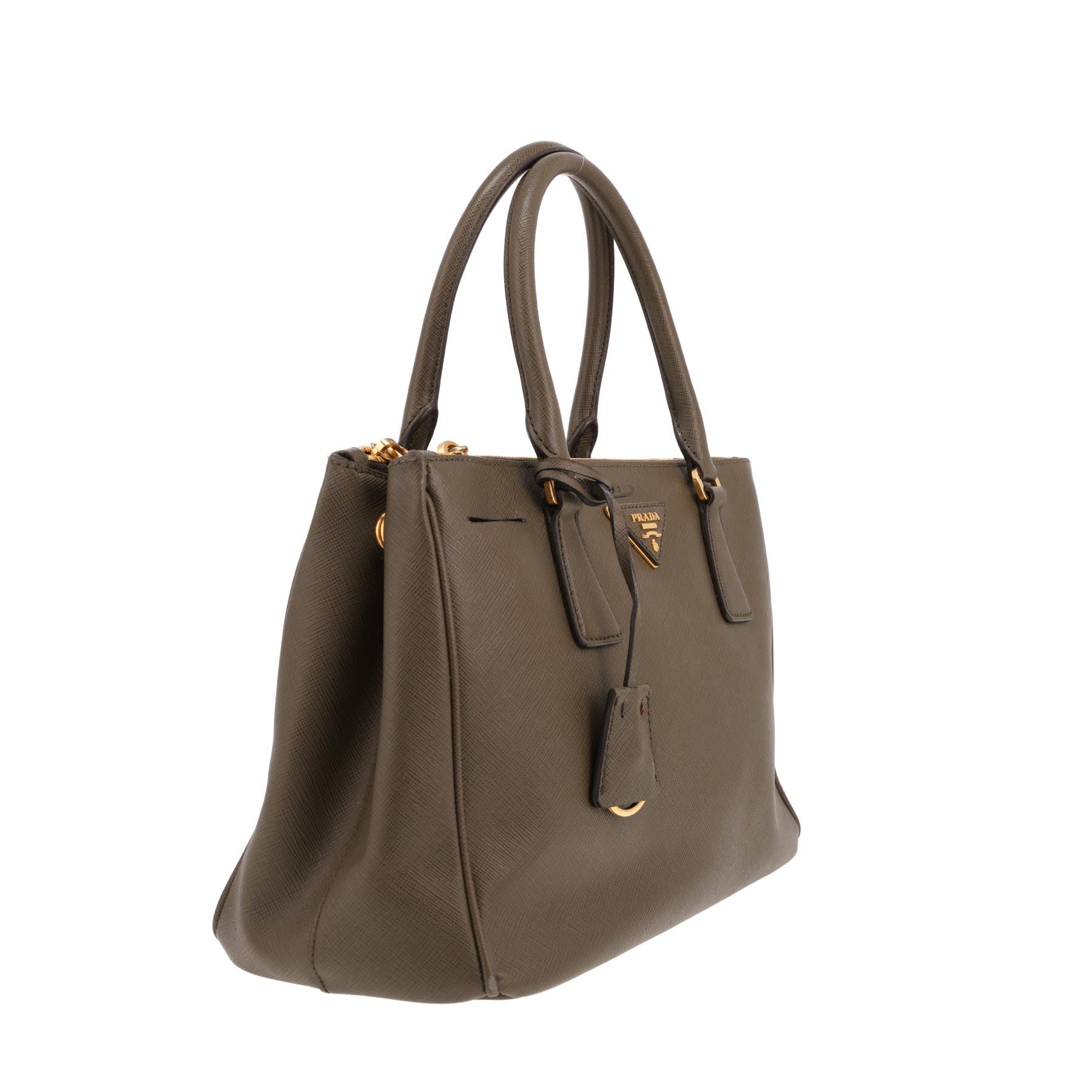 Bolso Prada Galleria de piel saffiano verde caqui