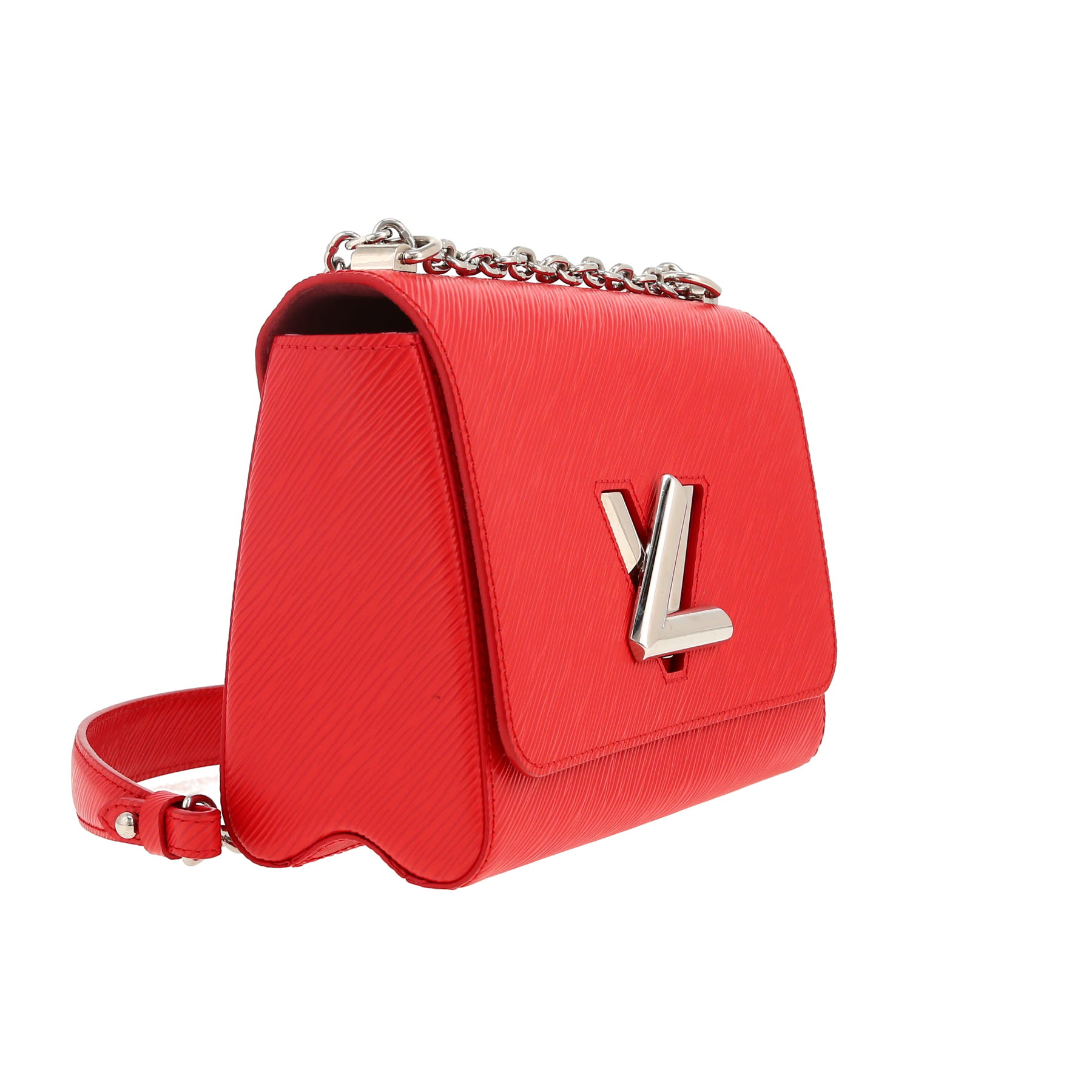 Louis Vuitton  Twist medium model  shoulder bag  in red epi leather
