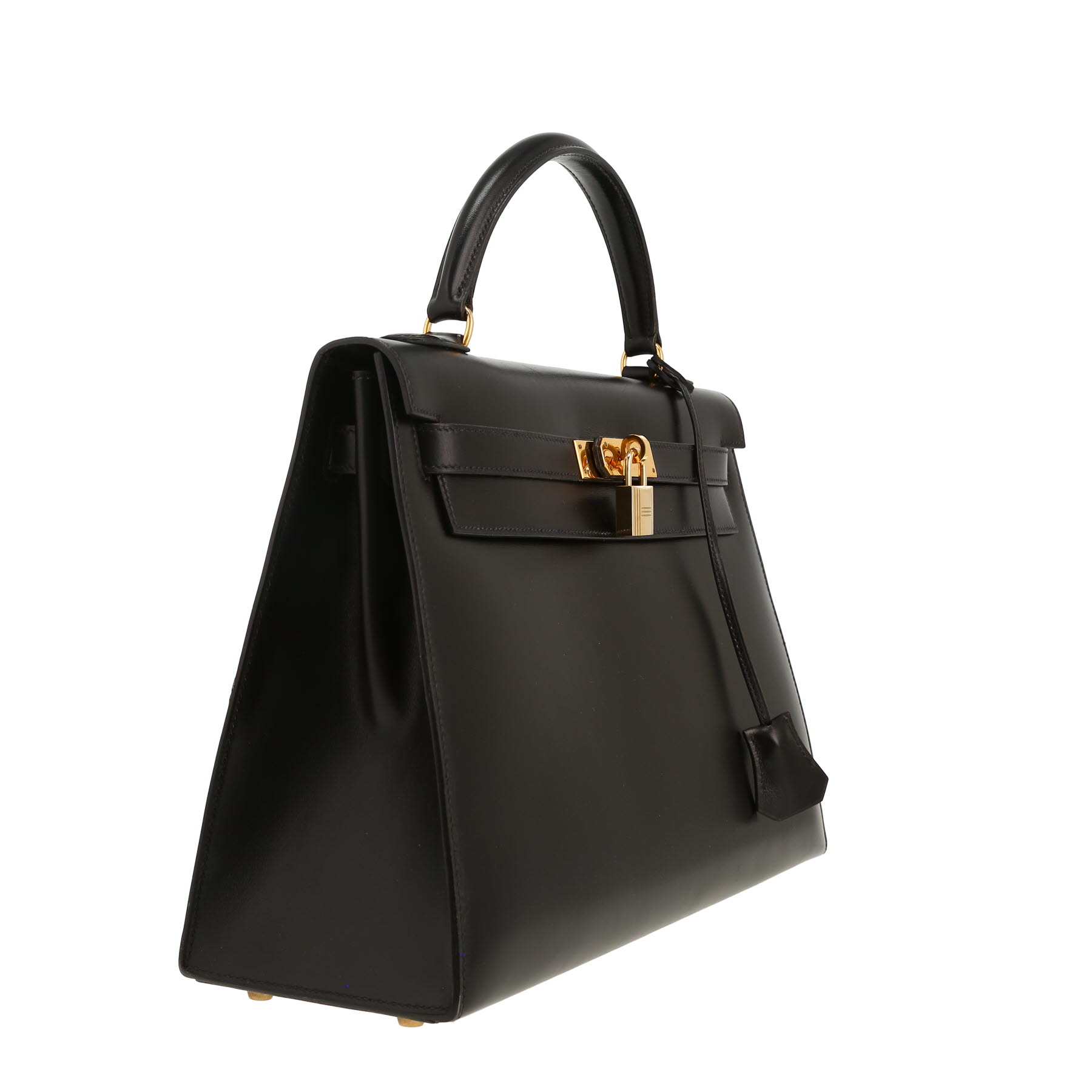 Hermès  Kelly 32 cm handbag  in black box leather