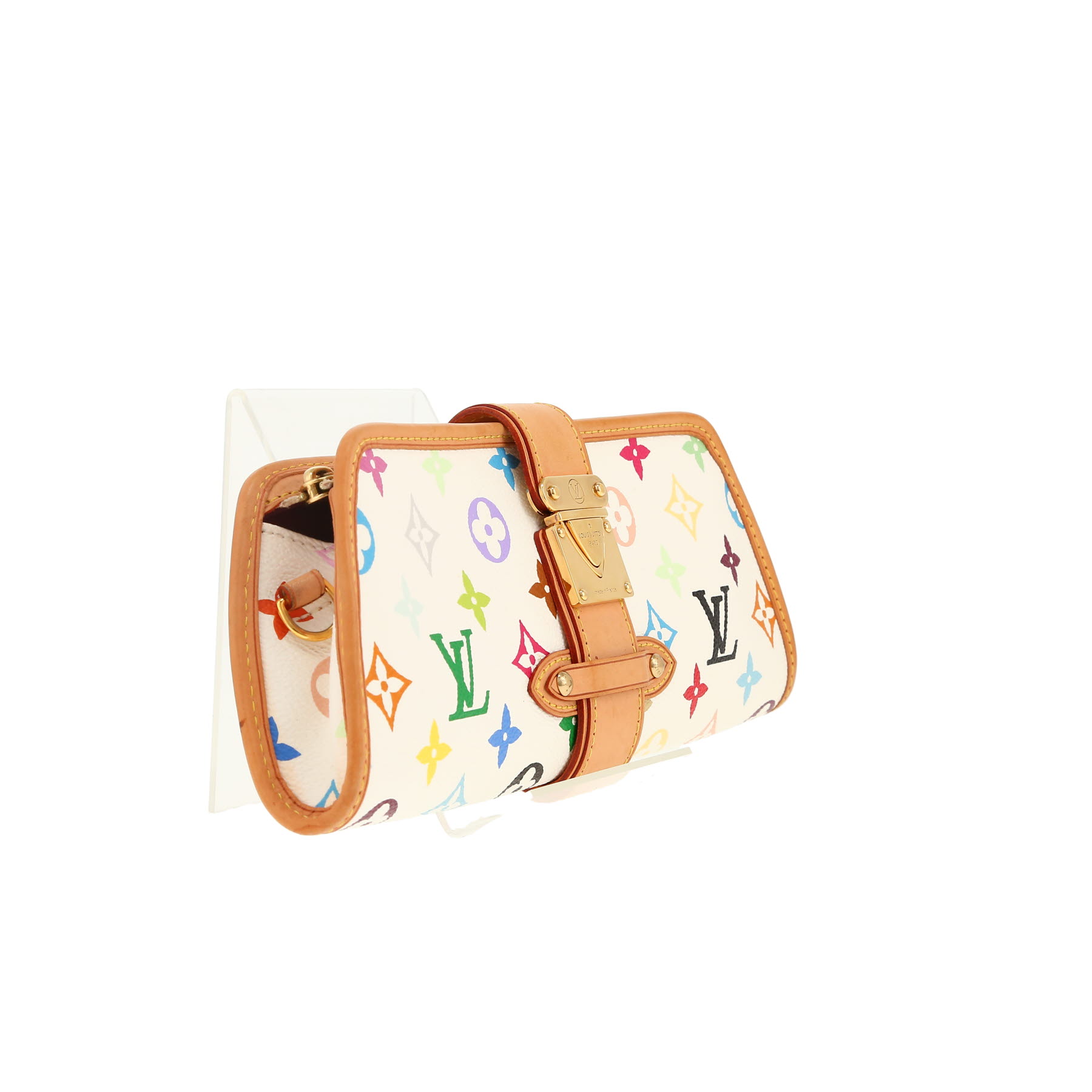 Louis Vuitton  Shirley Bag handbag  in multicolor monogram canvas  and natural leather