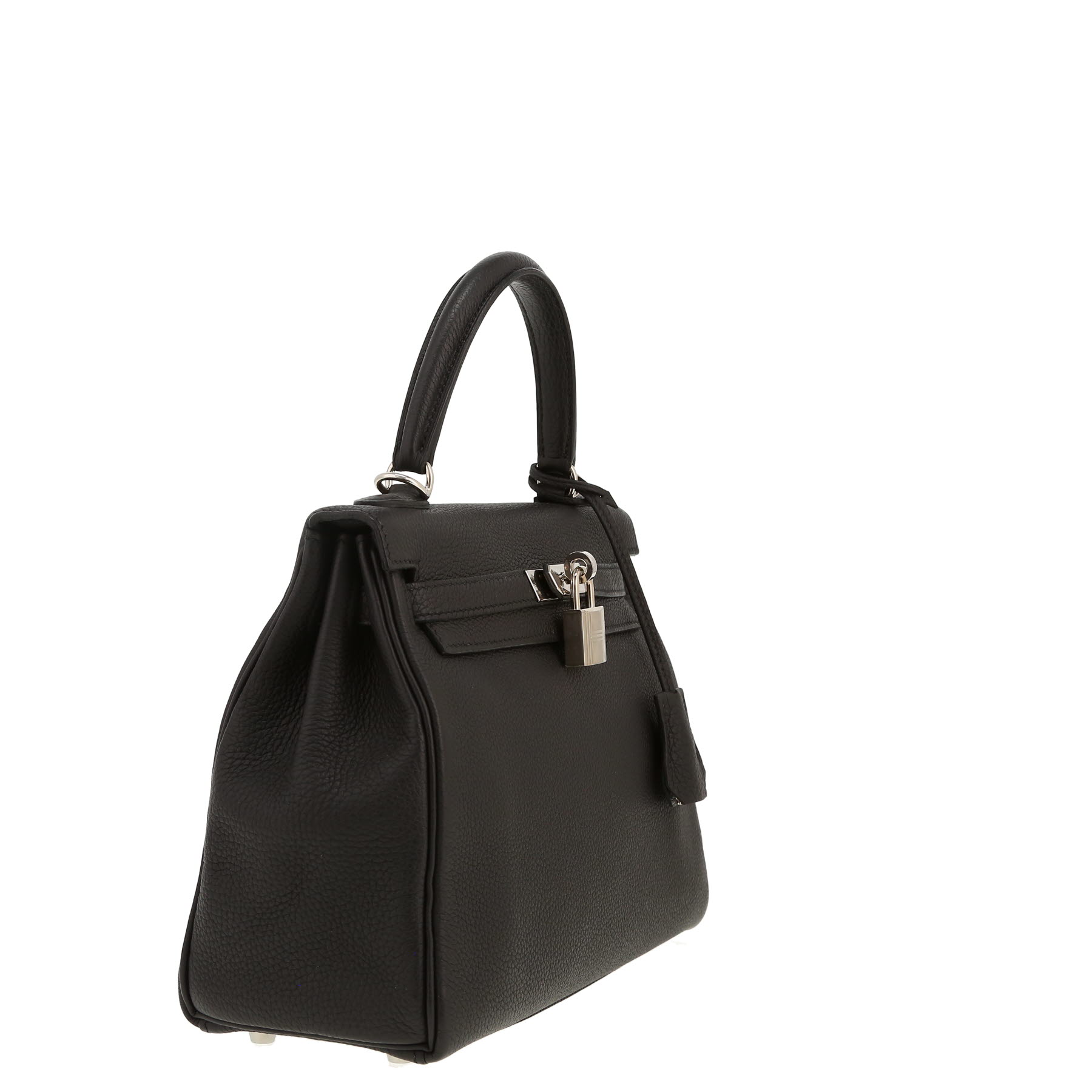 Borsa Hermès  Kelly 25 cm in pelle togo nera