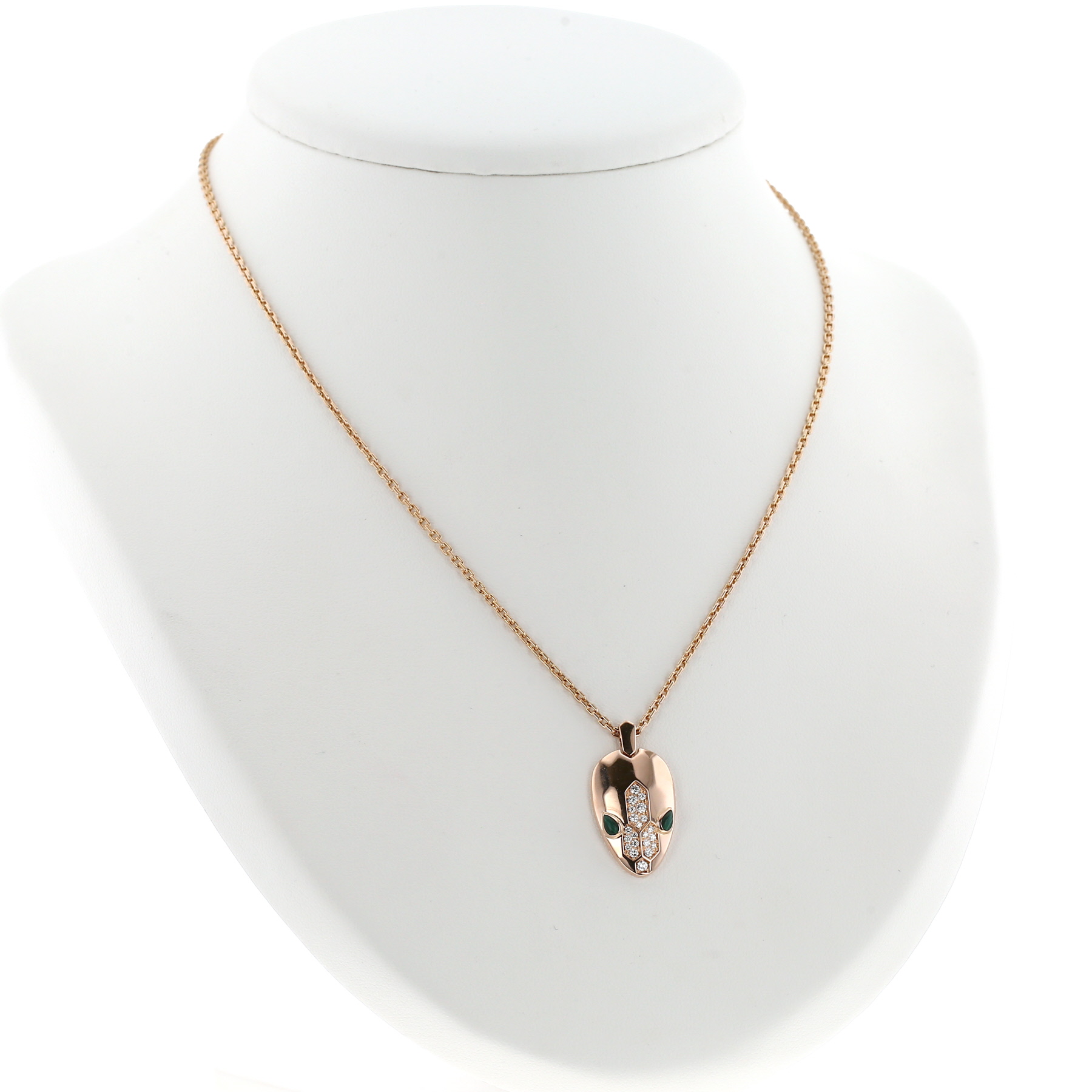 Collar Bulgari Serpenti Seduttori de oro rosa, diamantes y malaquita