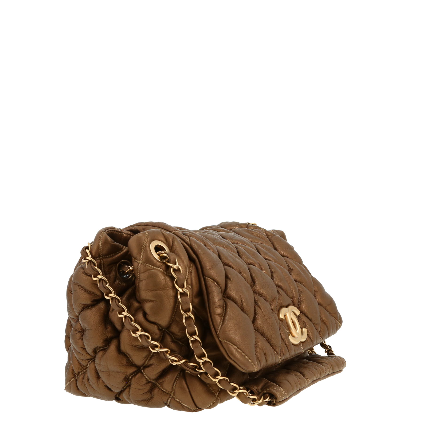 Borsa Chanel  Bubble in pelle trapuntata bronzo