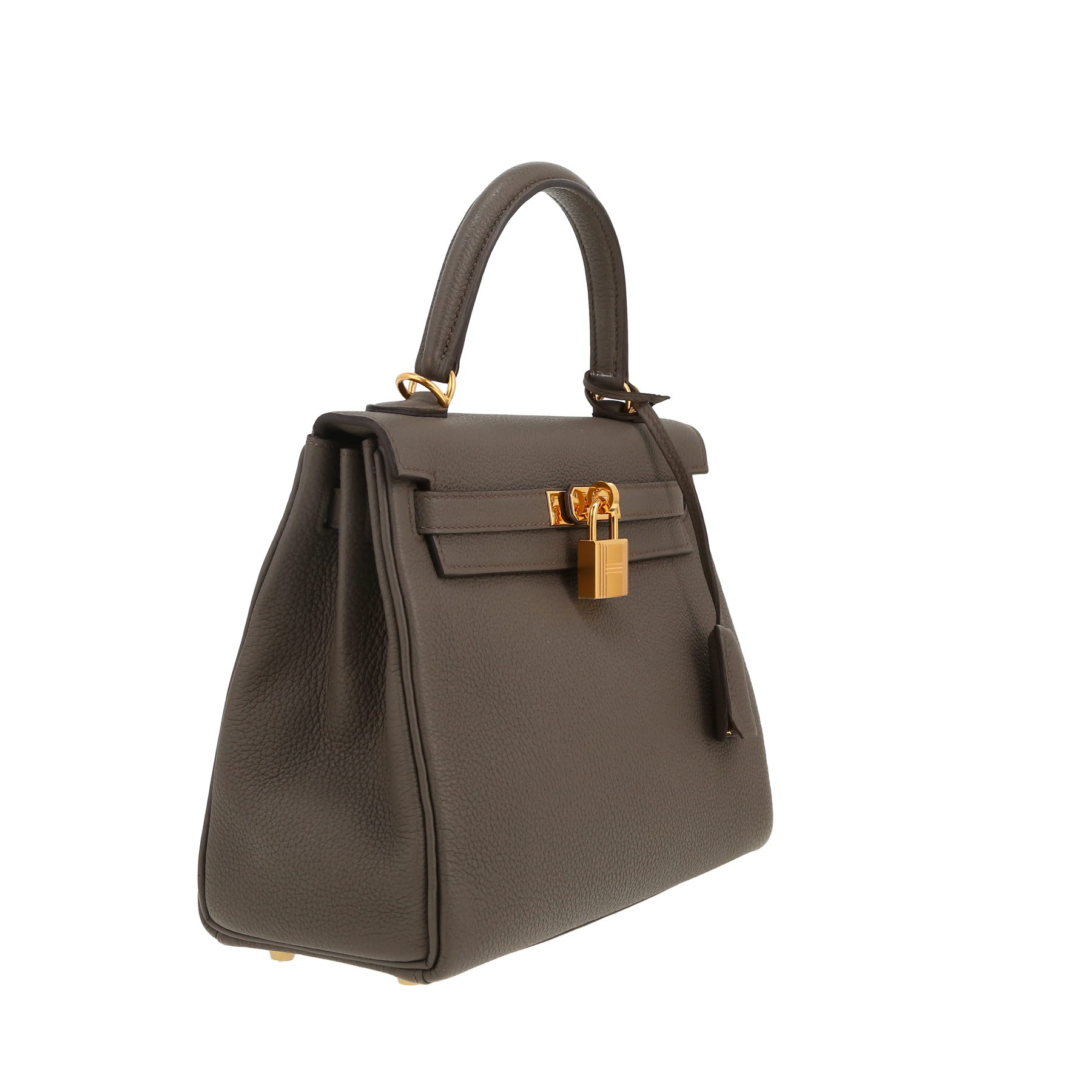 Hermès  Kelly 25 cm handbag  in grey togo leather