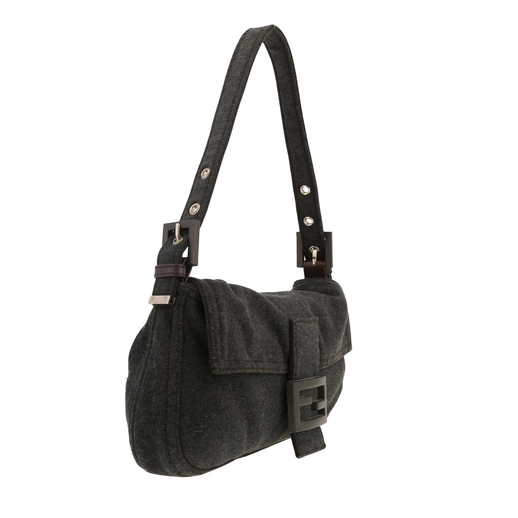 Fendi  Baguette handbag  in grey canvas