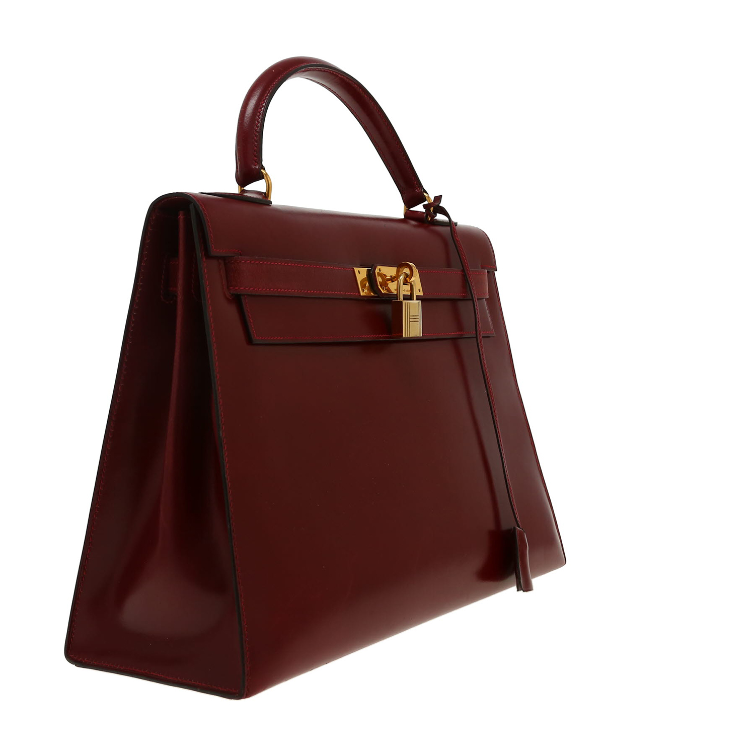 Sac à main Hermès  Kelly 32 cm en cuir box rouge H