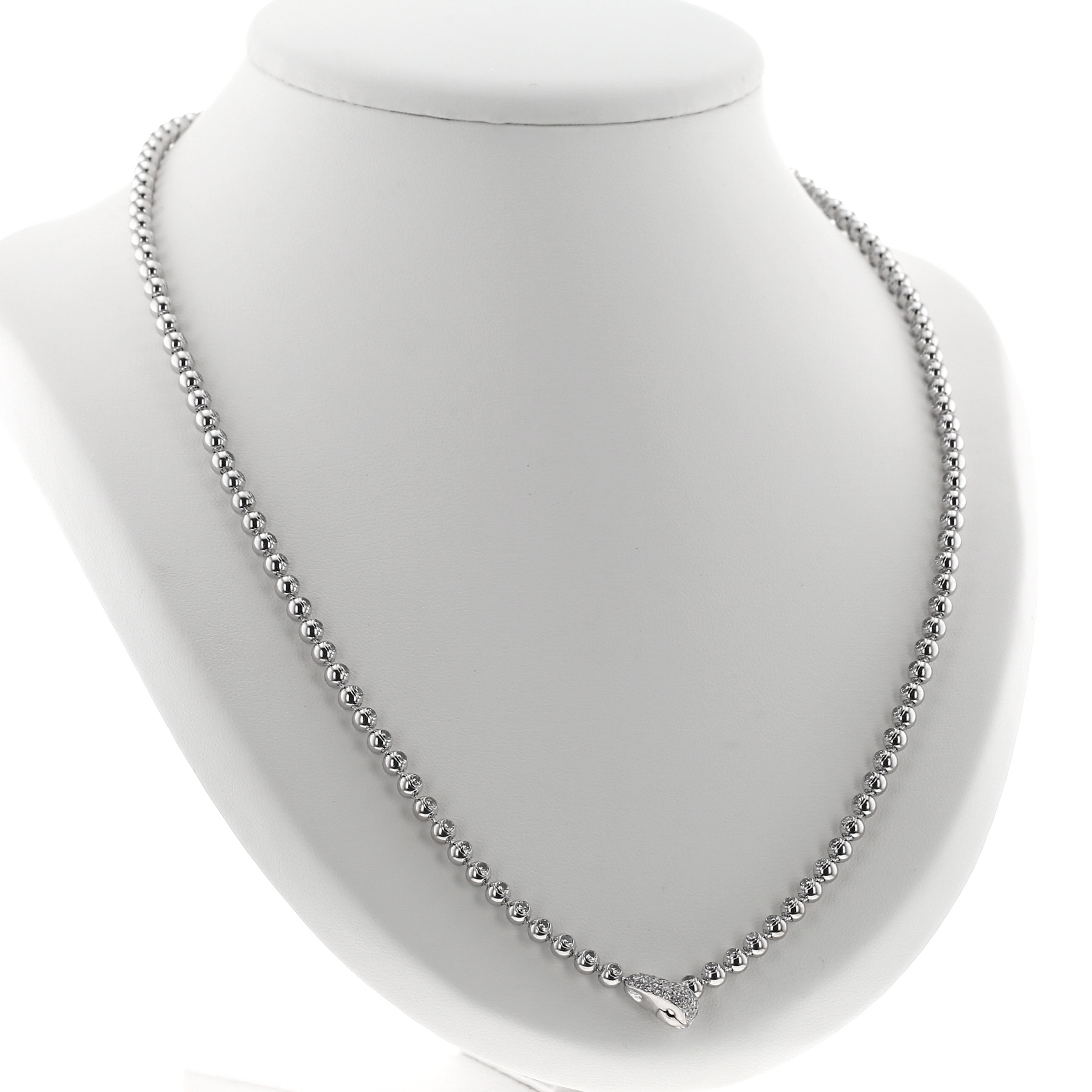 Half-articulated Cartier  necklace in white gold and diamonds