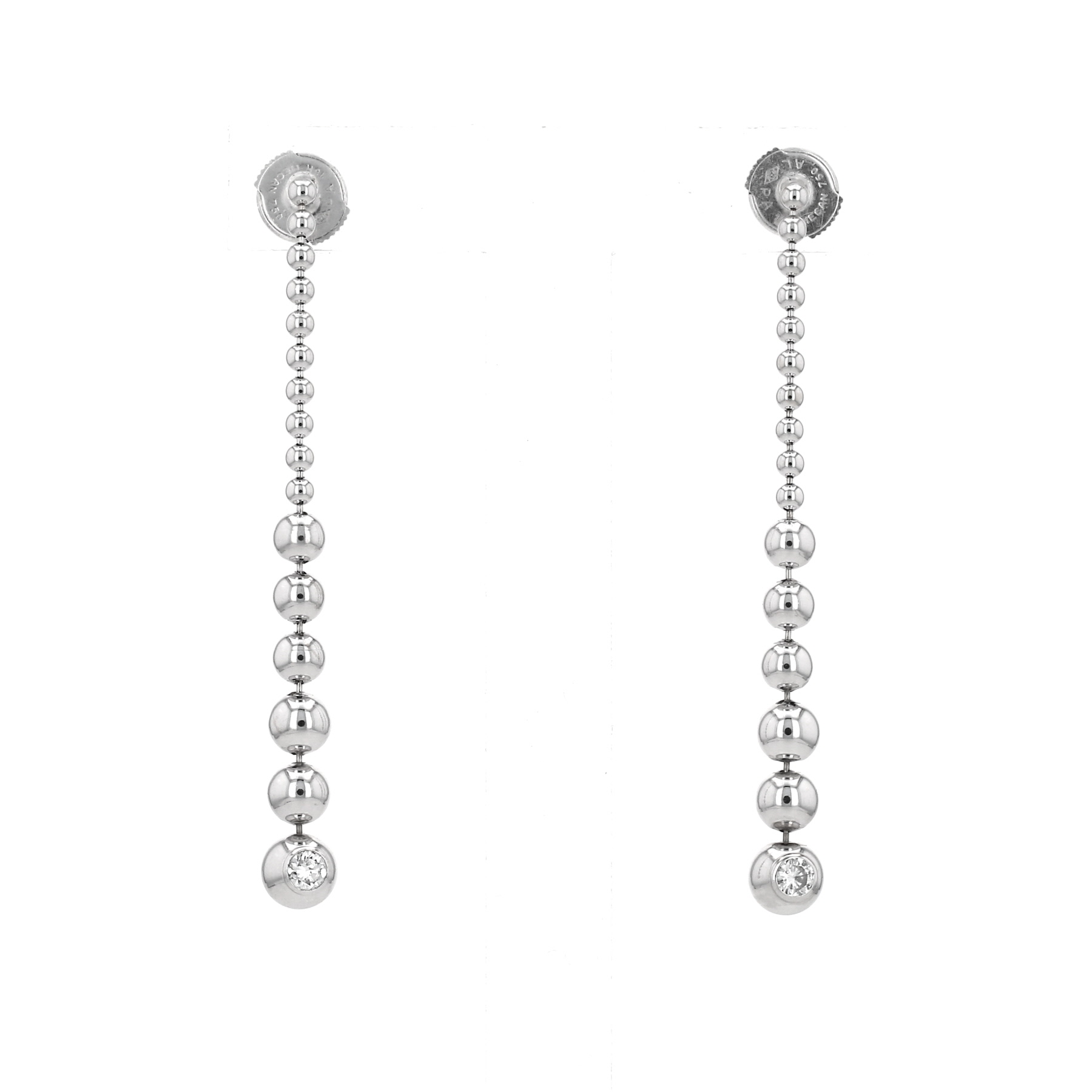 Cartier Diamond White Gold Perles De Diamants Necklace at