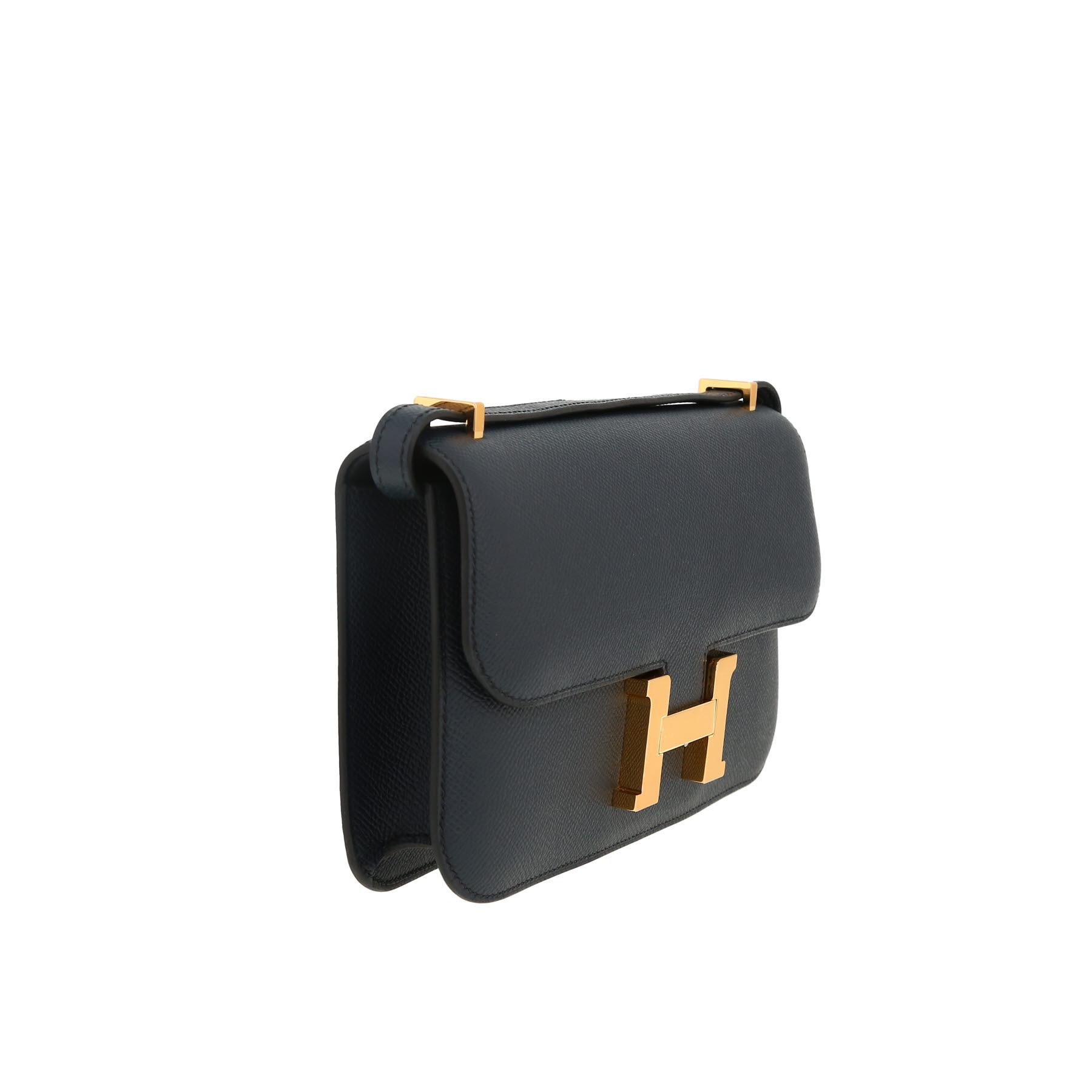 Borsa Hermès  Constance Elan in pelle Epsom blu indaco