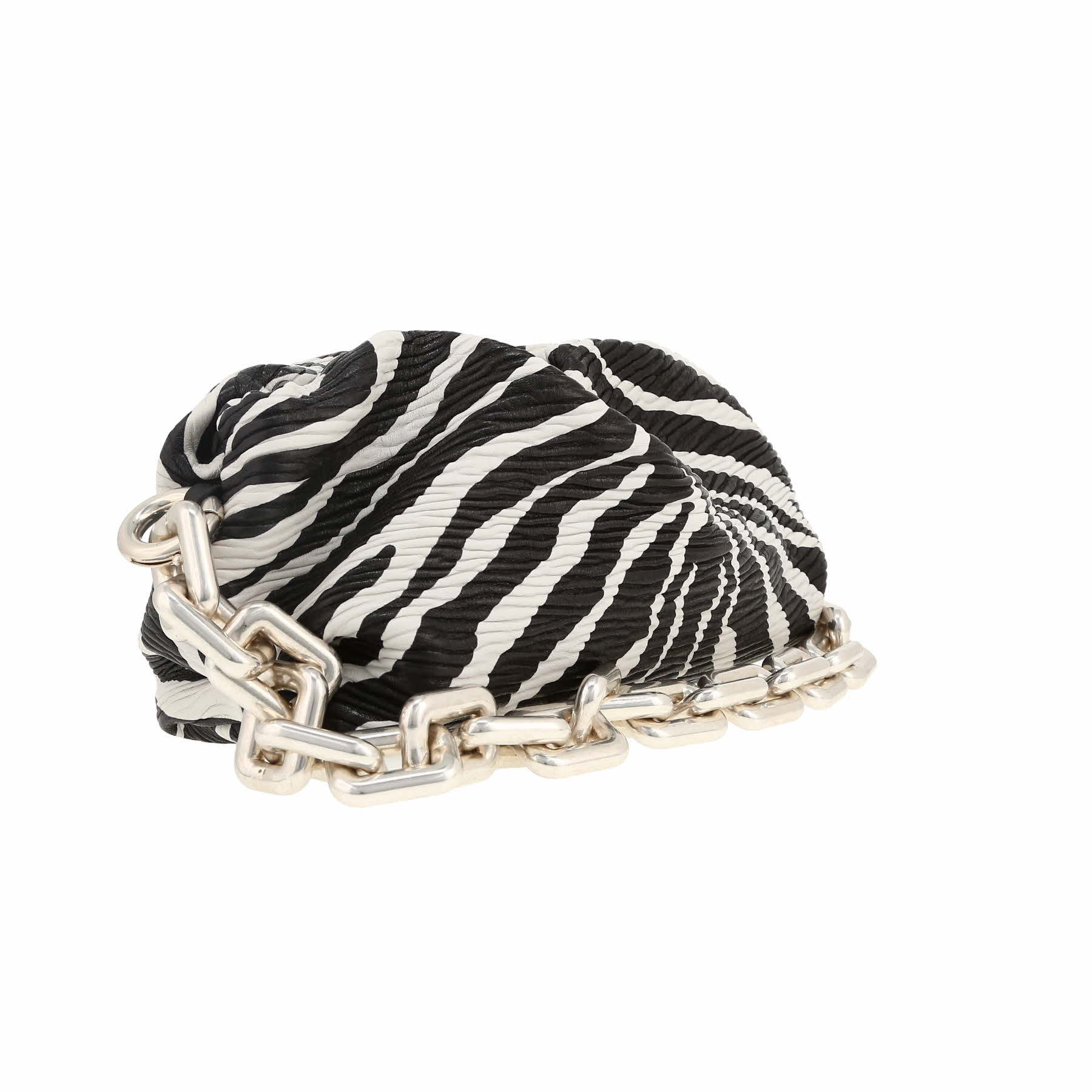 Bottega Veneta  Pouch handbag  in black and white leather