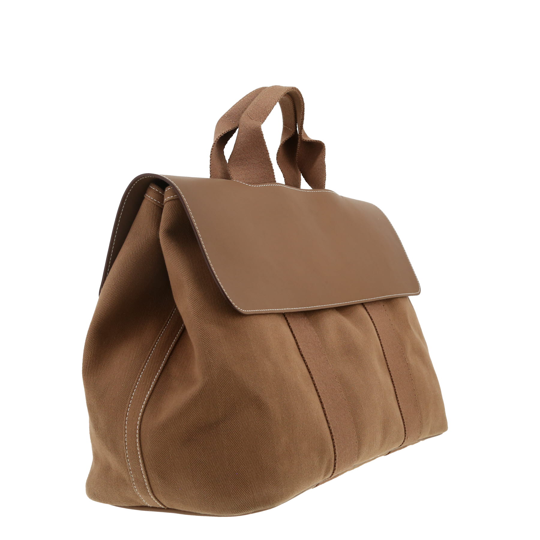 Hermès  Valparaiso handbag  in etoupe canvas  and etoupe leather