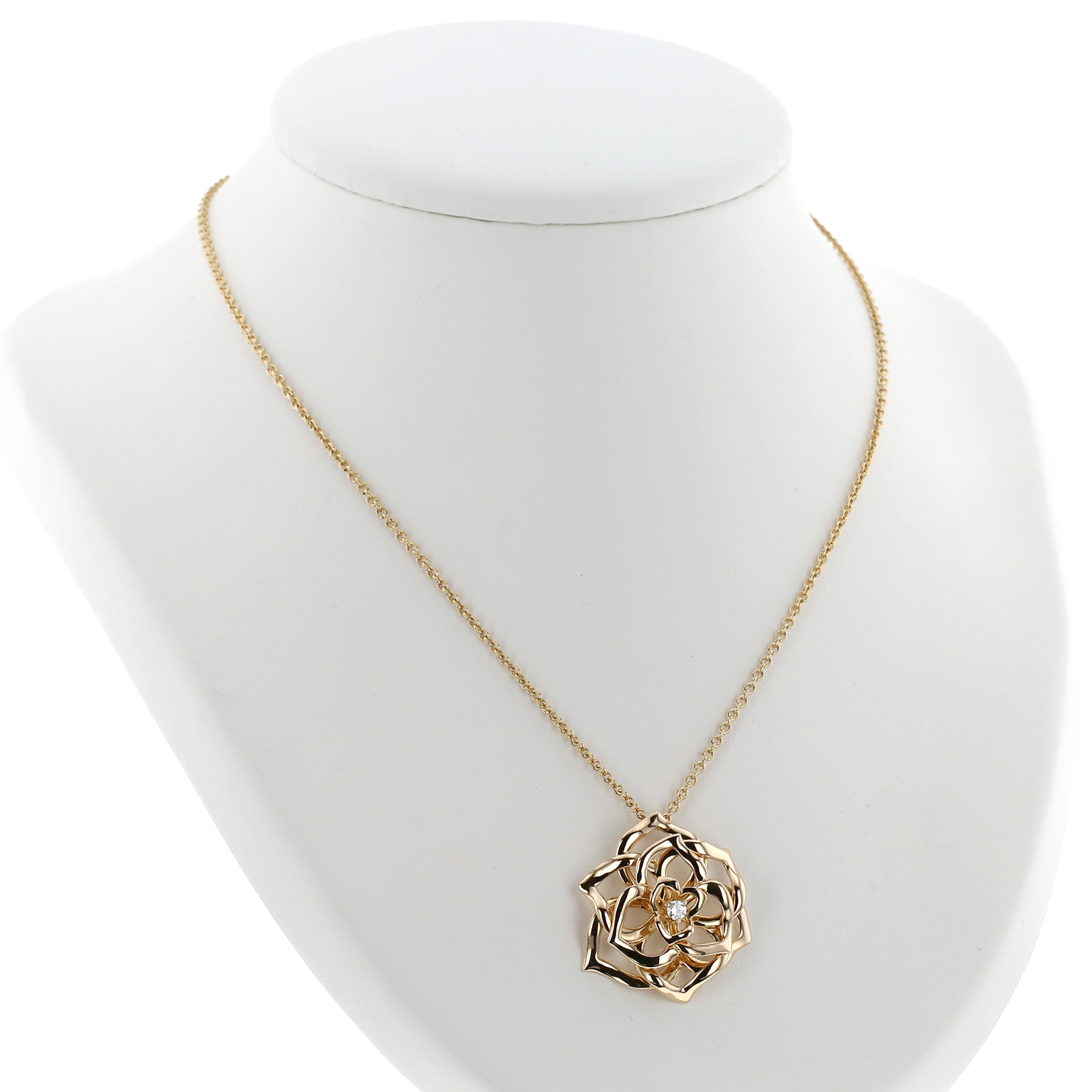 Piaget Rose large model necklace in pink gold and diamond