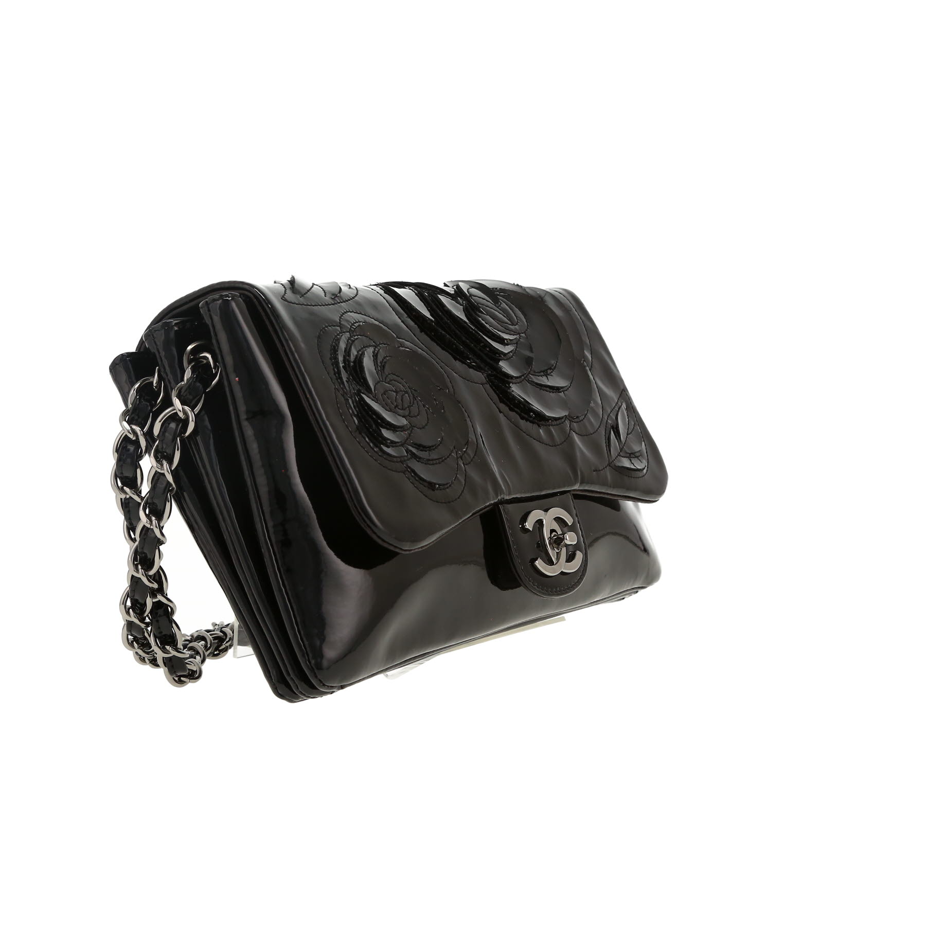 Chanel  Timeless handbag  in black patent leather