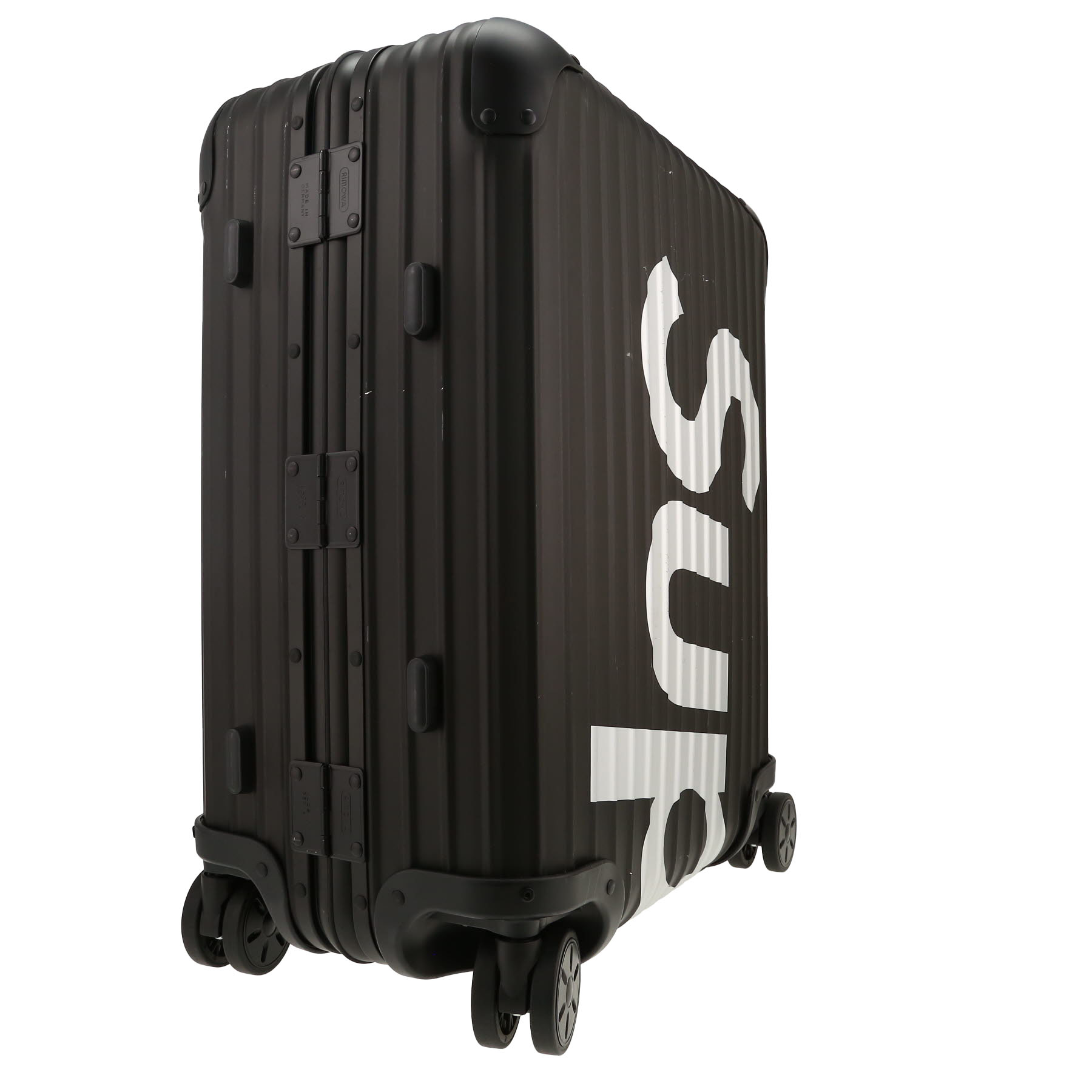 Rimowa  Check-In Edition Limitée rigid suitcase  in black and white bicolor  aluminium  and black plastic