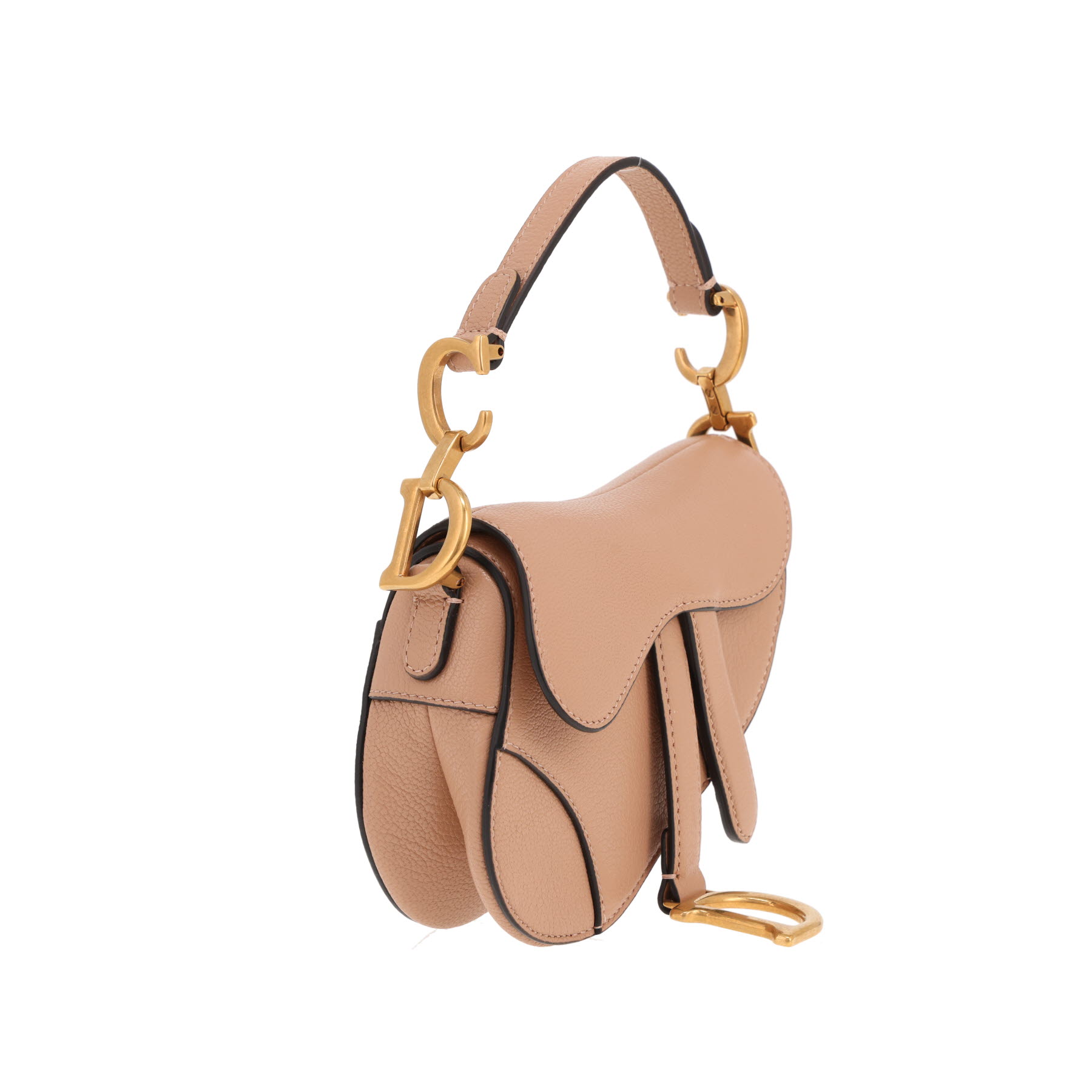 Sac à main Dior  Saddle micro en cuir grainé rose