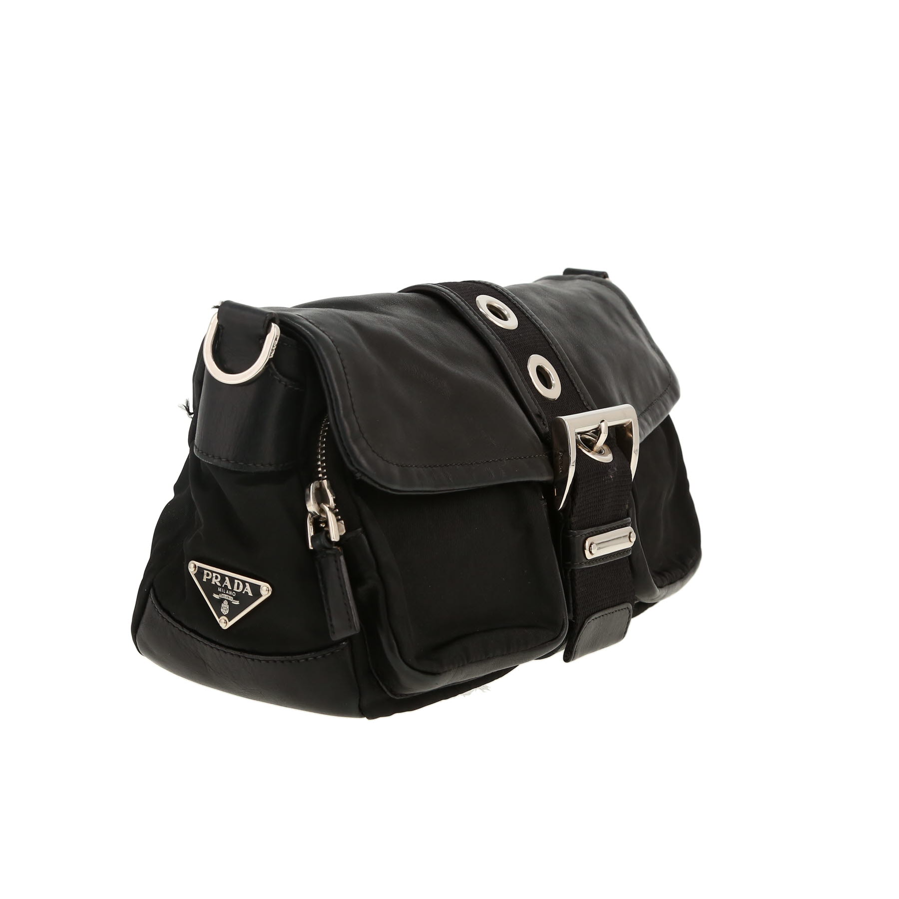 Prada  Vintage handbag  in black canvas  and black leather