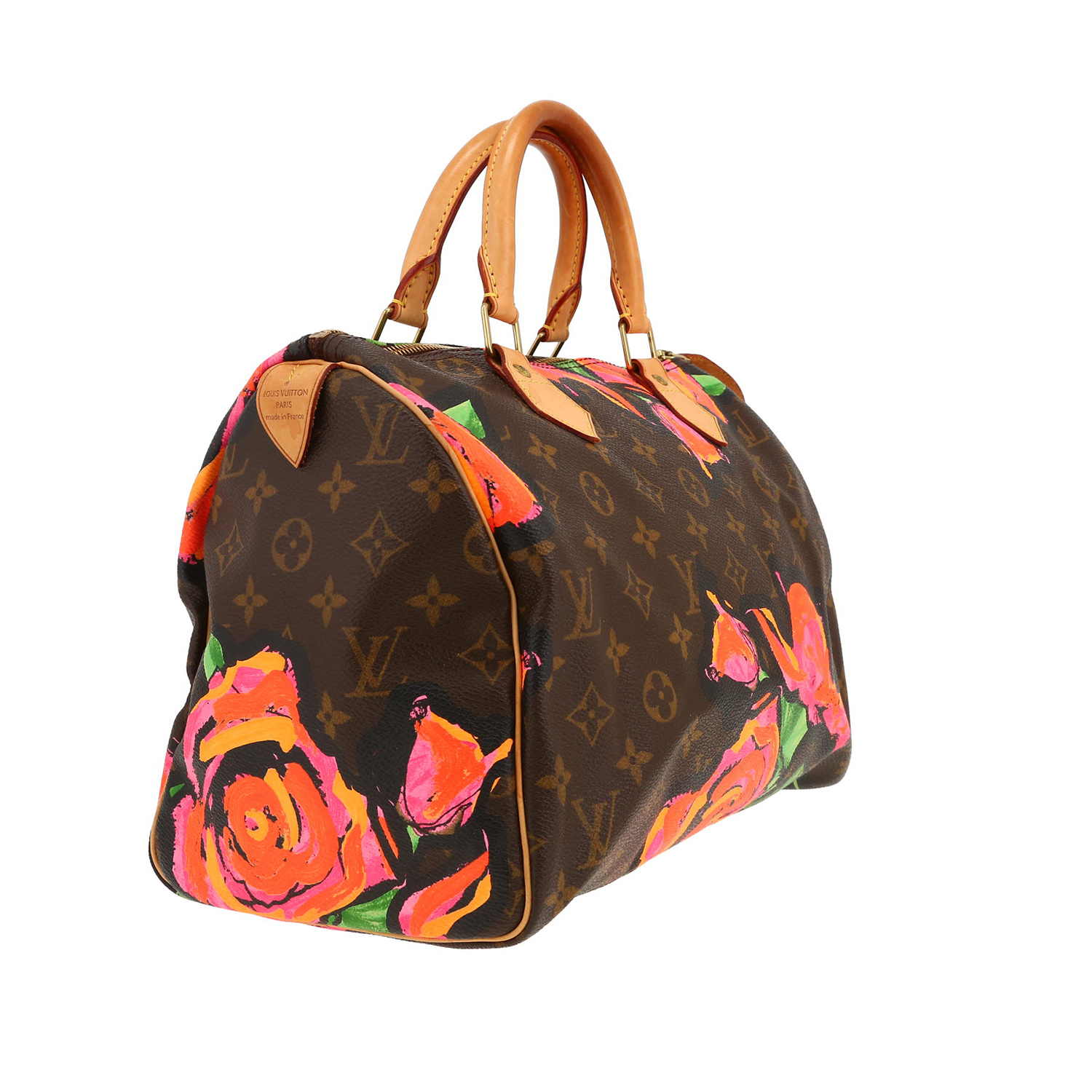 Louis Vuitton  Speedy Editions Limitées handbag  in brown monogram canvas  and natural leather