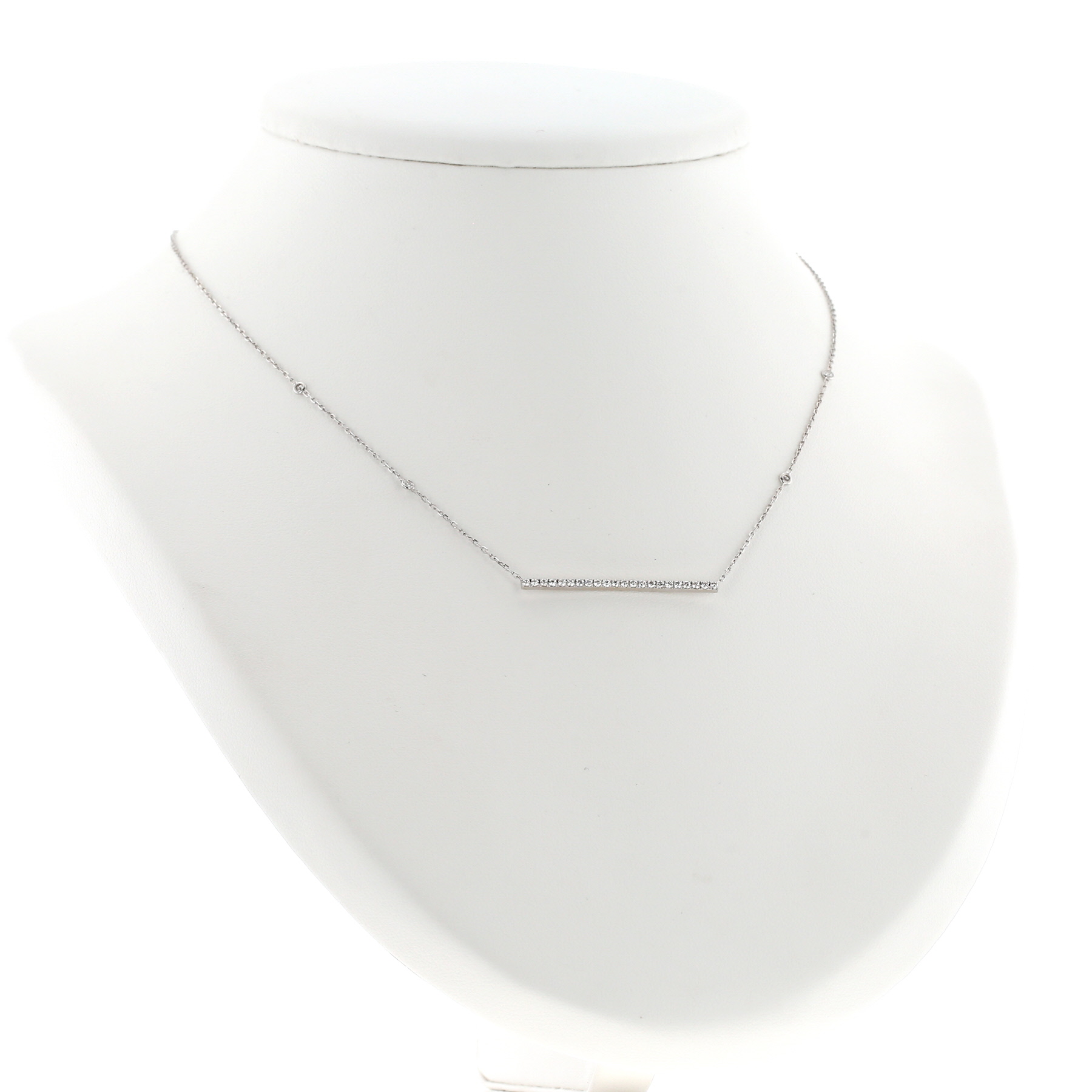 Collana Messika Gatsby Barrette in oro bianco e diamanti