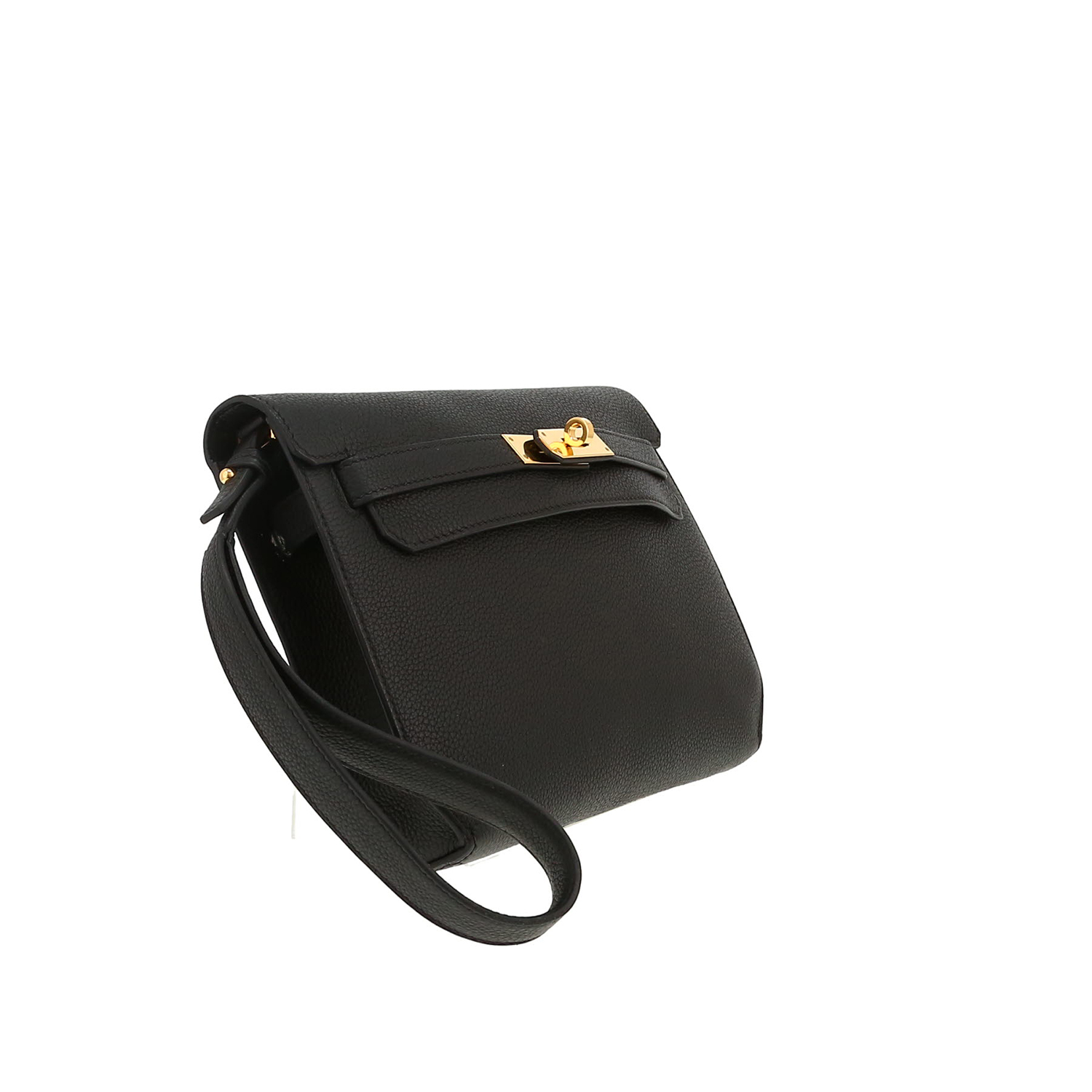 Hermès  Kelly Dépêches pouch  in black togo leather