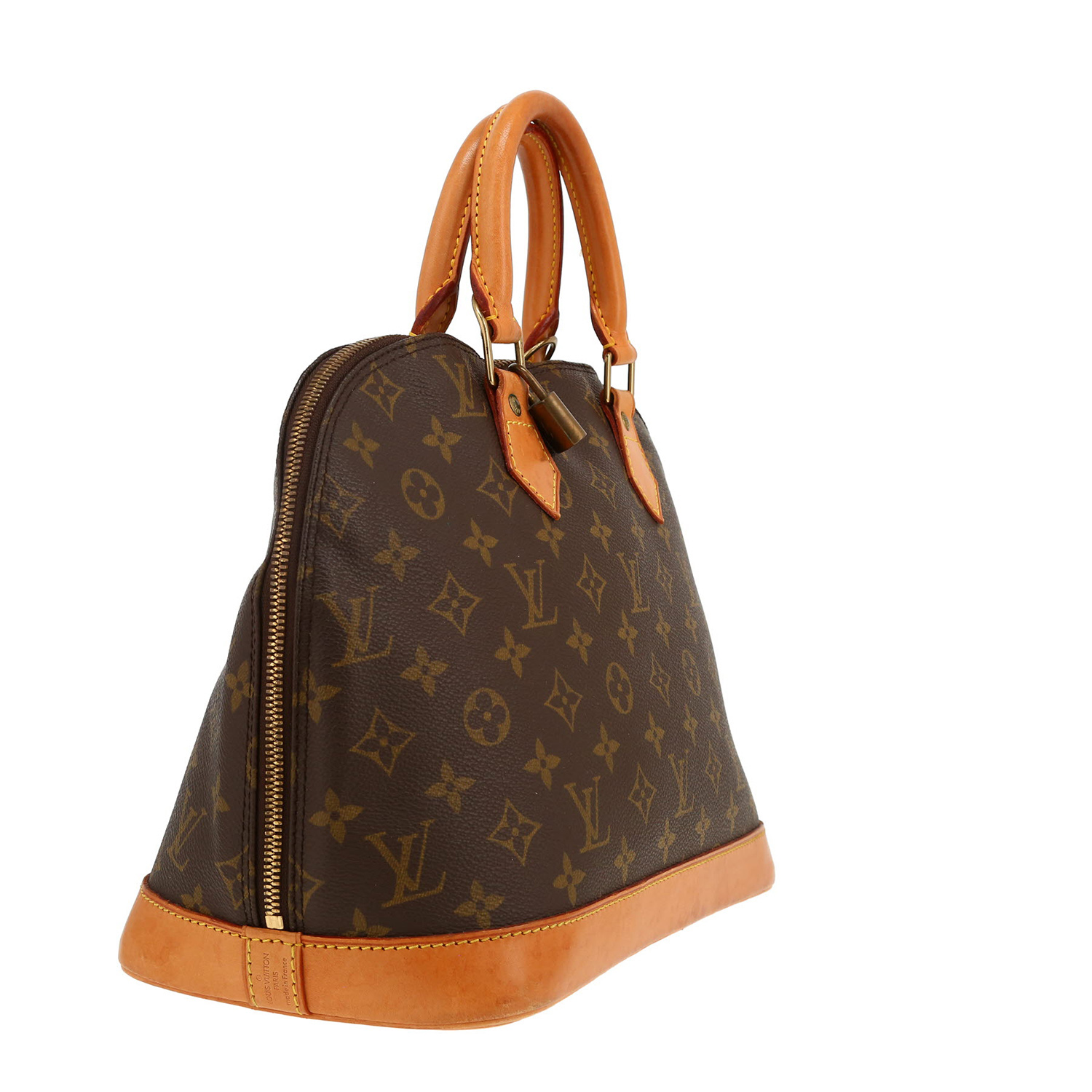Borsa Louis Vuitton  Alma in tela monogram marrone e pelle naturale