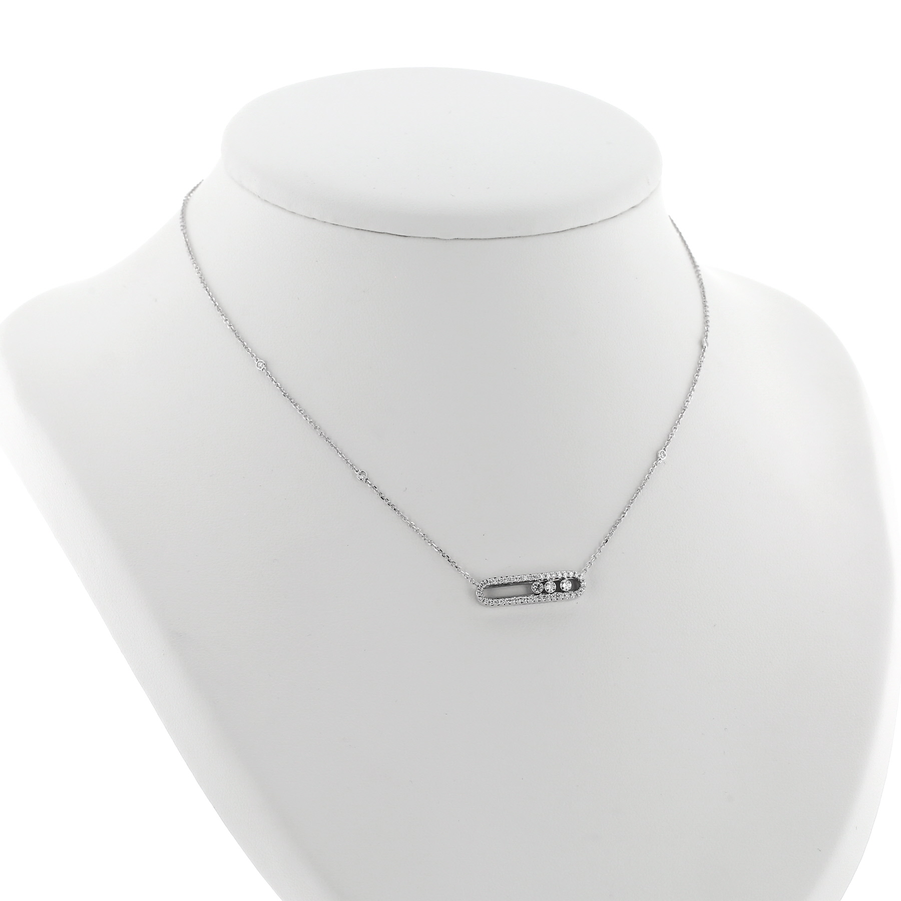 Messika Baby Move necklace in white gold and diamonds