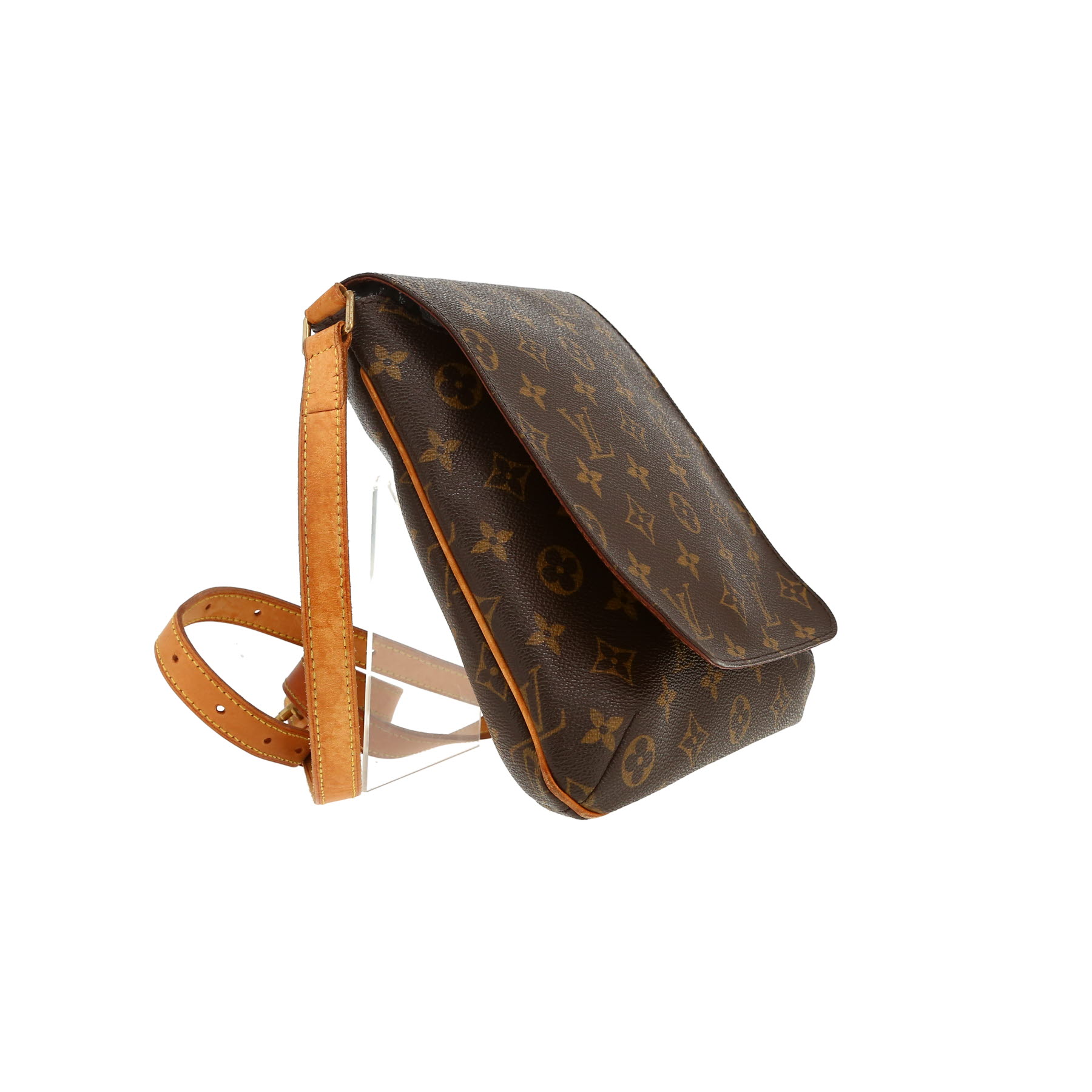 Sac bandoulière Louis Vuitton  Salsa en toile monogram marron et cuir naturel