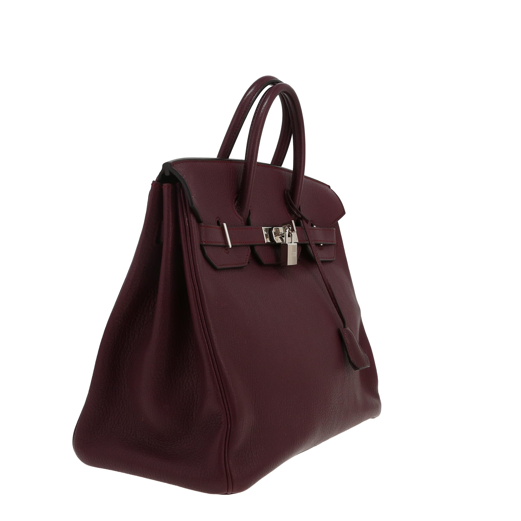 Hermès  Haut à Courroies handbag  in purple Raisin Mysore leather