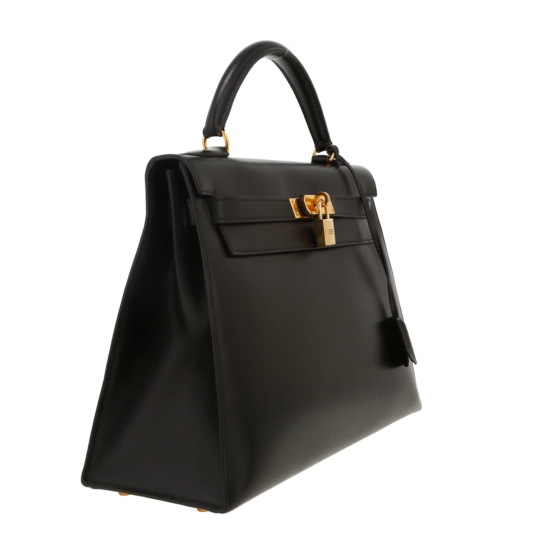 Hermès  Kelly 32 cm handbag  in black box leather