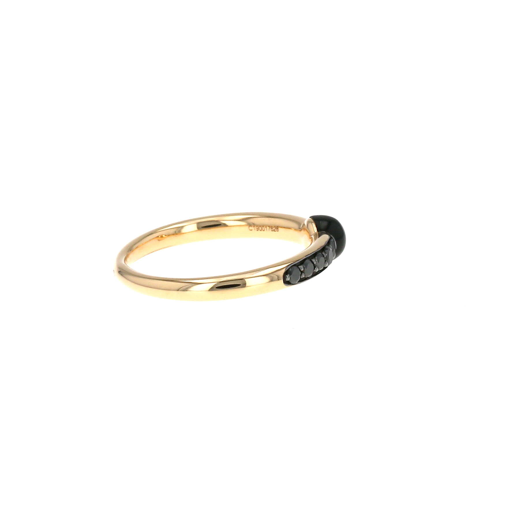 Anello Pomellato M'ama Non M'ama in oro rosa, diamanti nero e onice