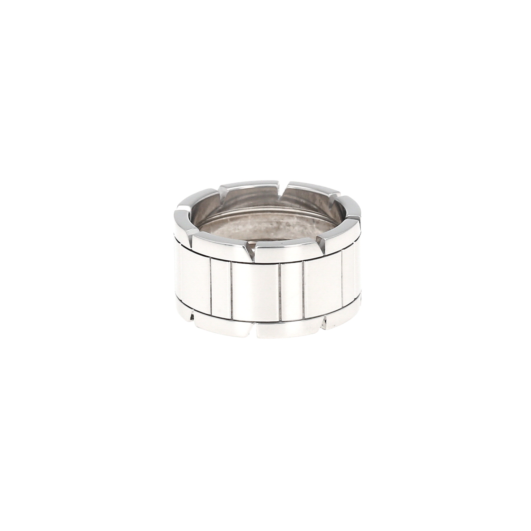 Bague Cartier Tank grand modèle en or blanc