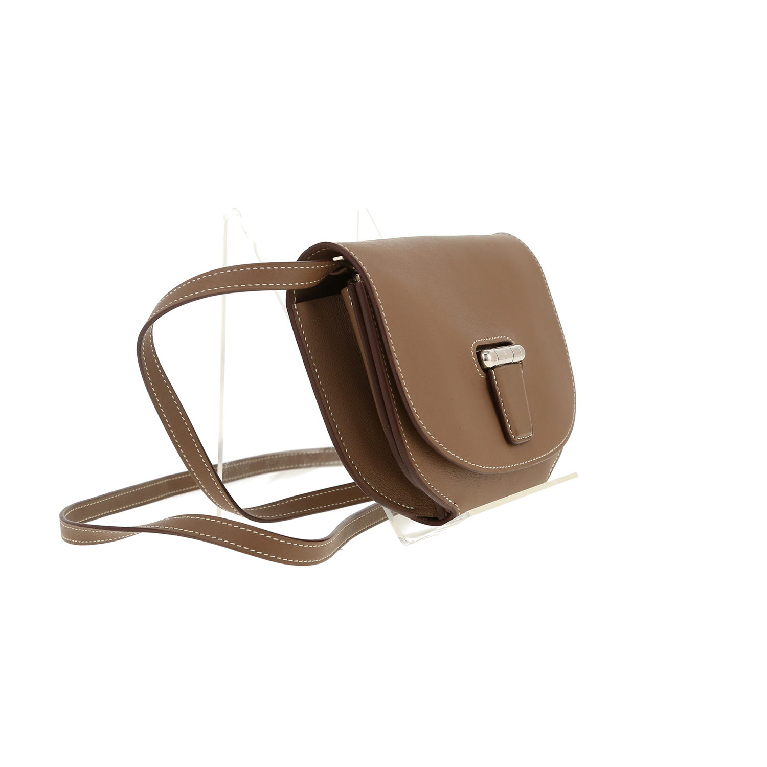 Hermès  Convoyeur shoulder bag  in etoupe Swift leather