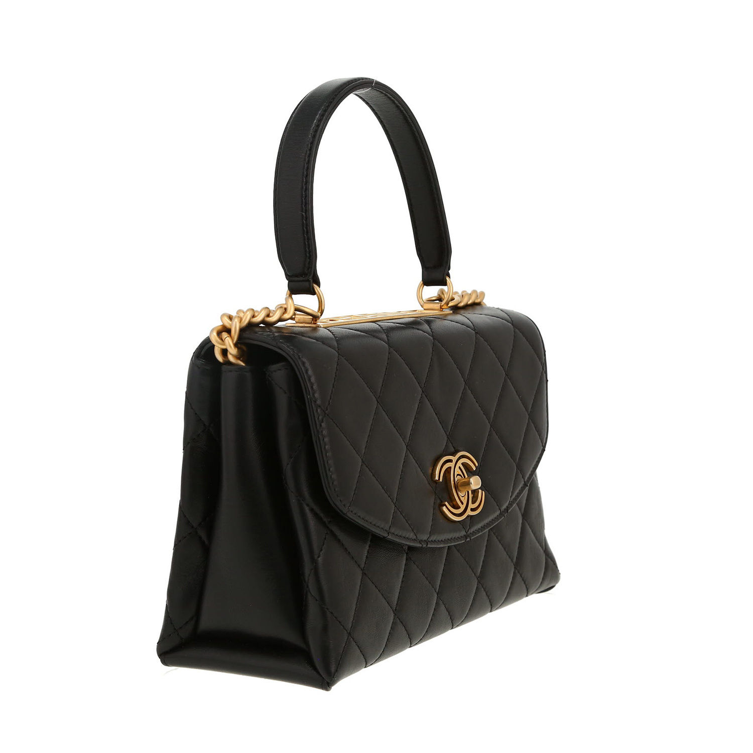 Chanel   shoulder bag  in black quilted leather