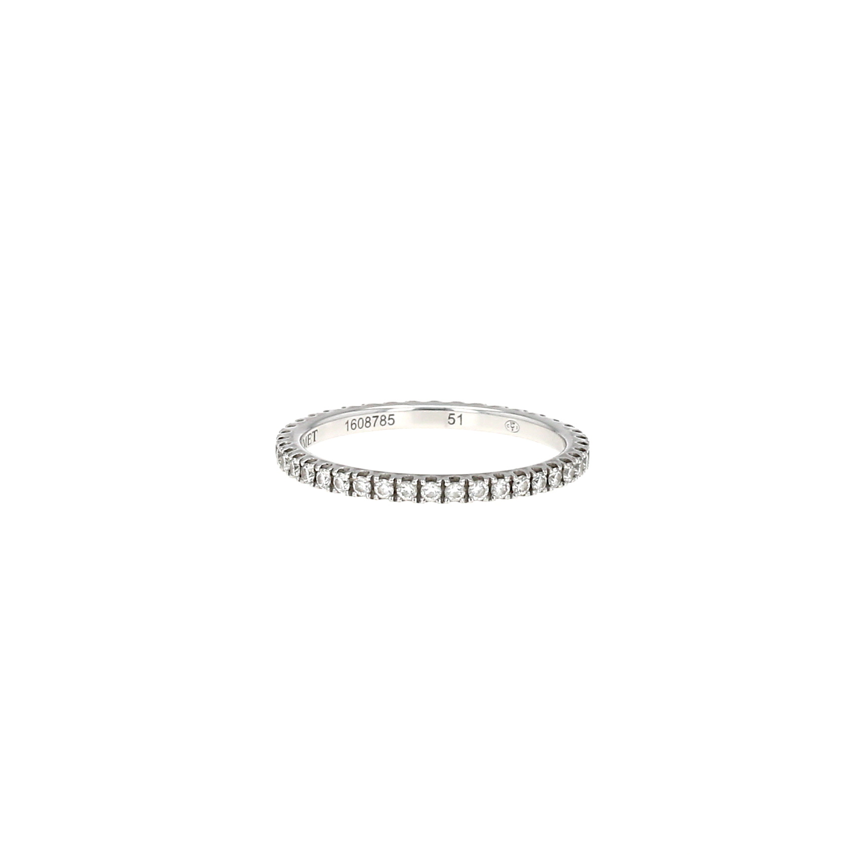 Fede nuziale Chaumet Eternelles classiques in oro bianco e diamanti