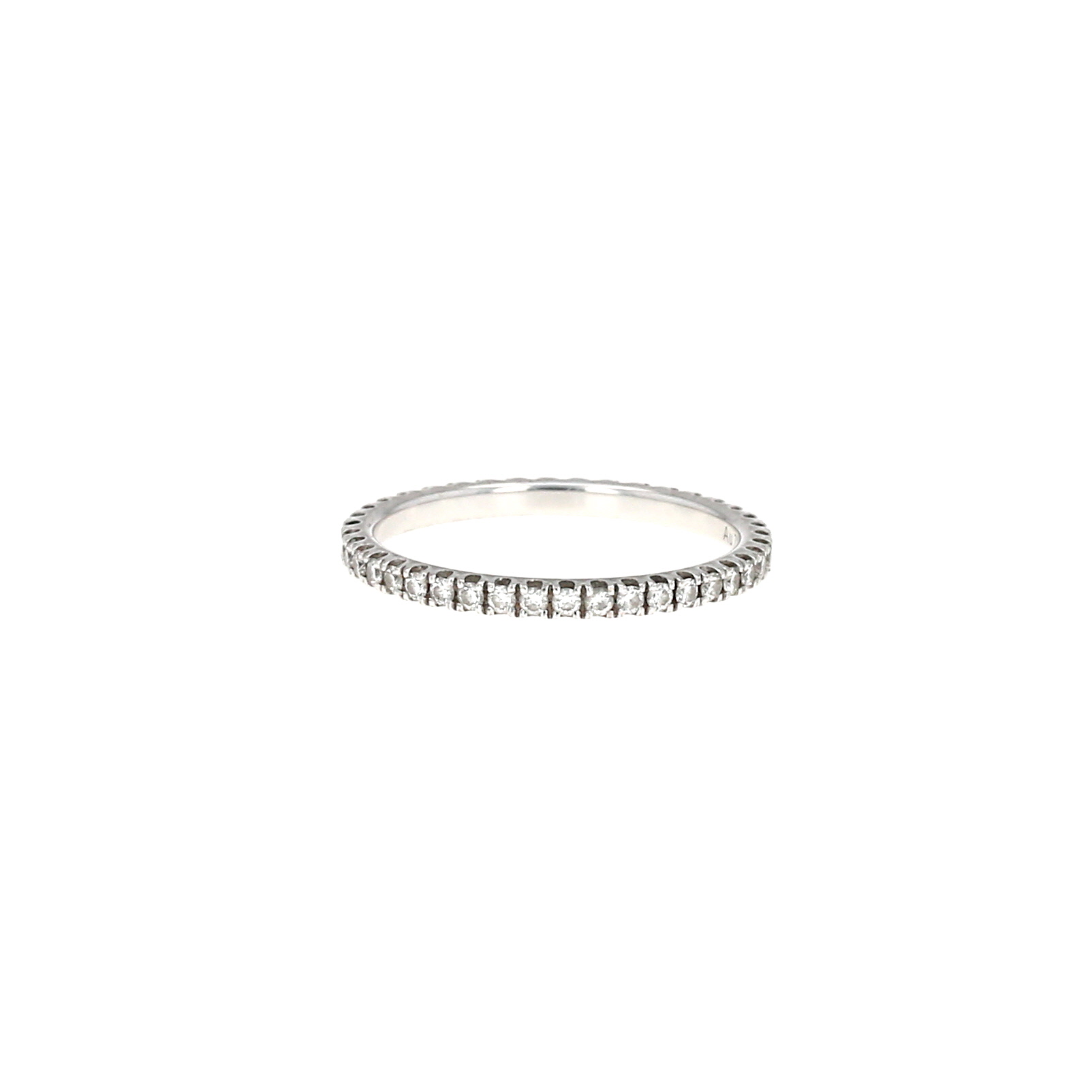 Fede nuziale Chaumet Eternelles classiques in oro bianco e diamanti