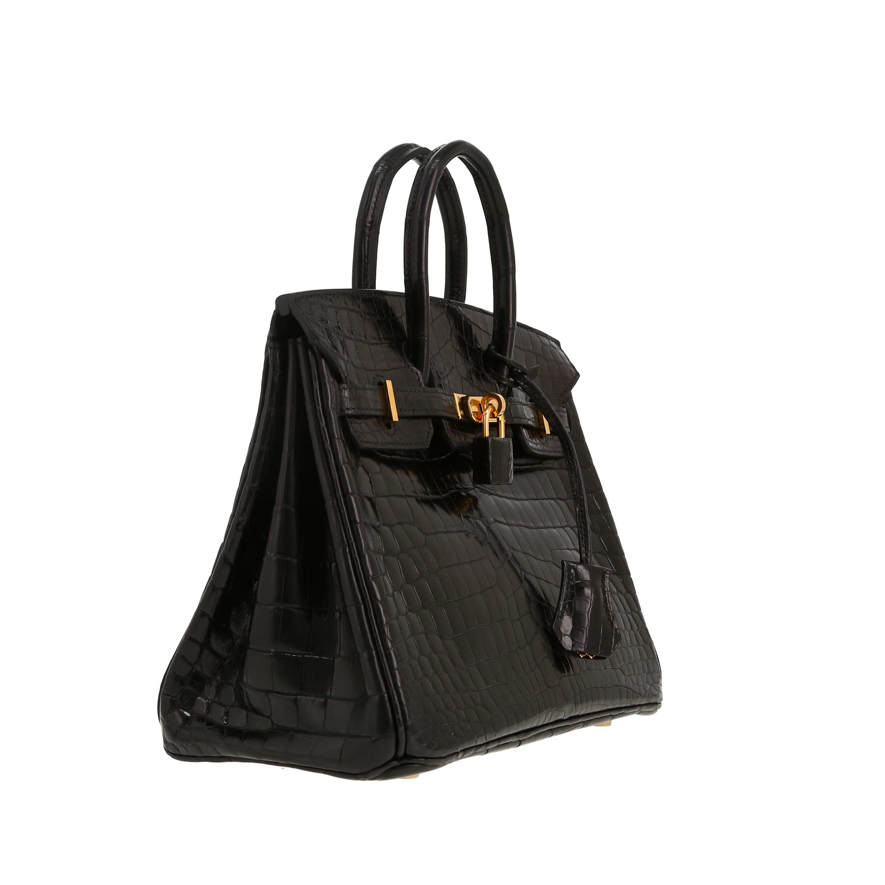 Hermès  Birkin 25 cm handbag  in black crocodile