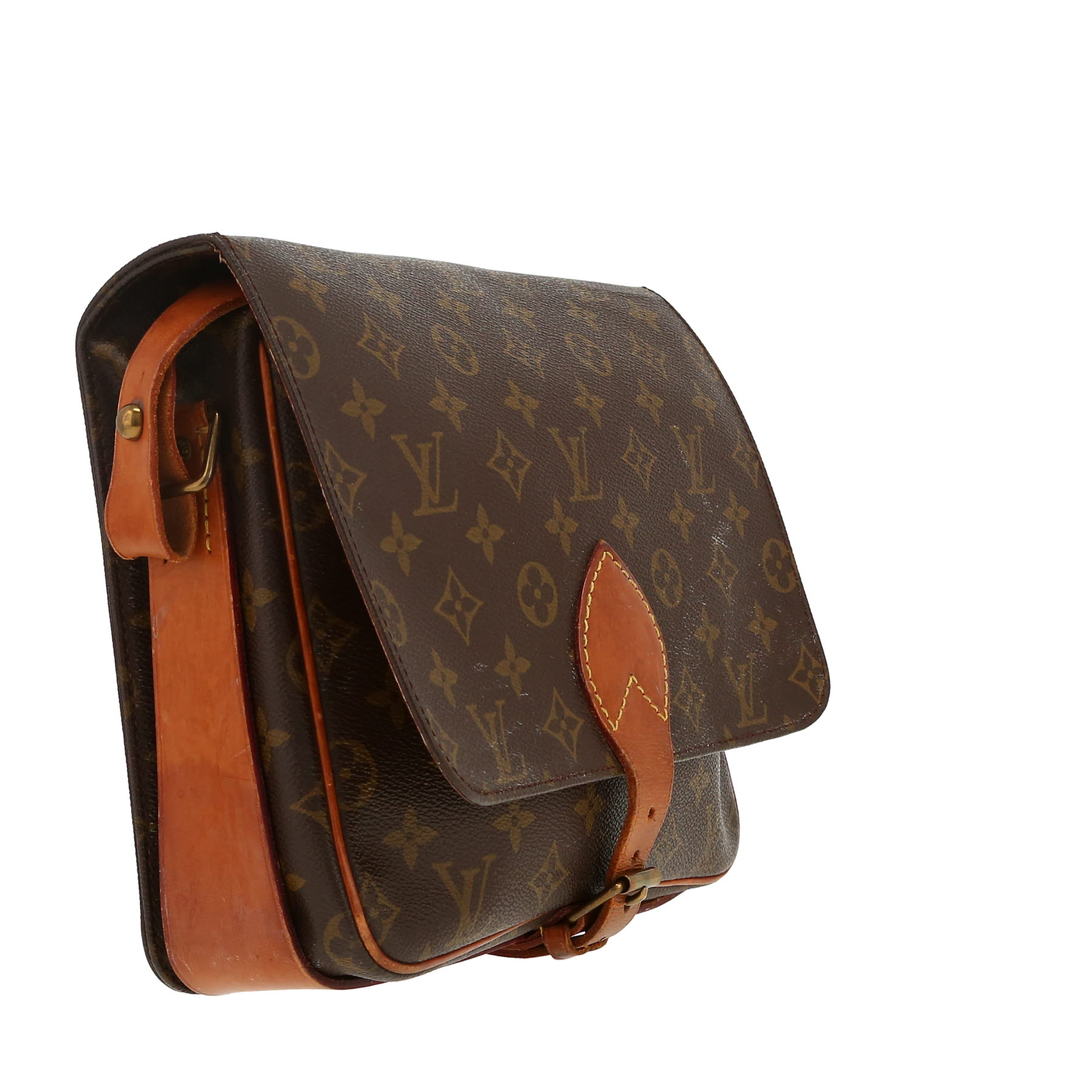 Louis Vuitton  Cartouchiére bag  monogram canvas  and natural leather
