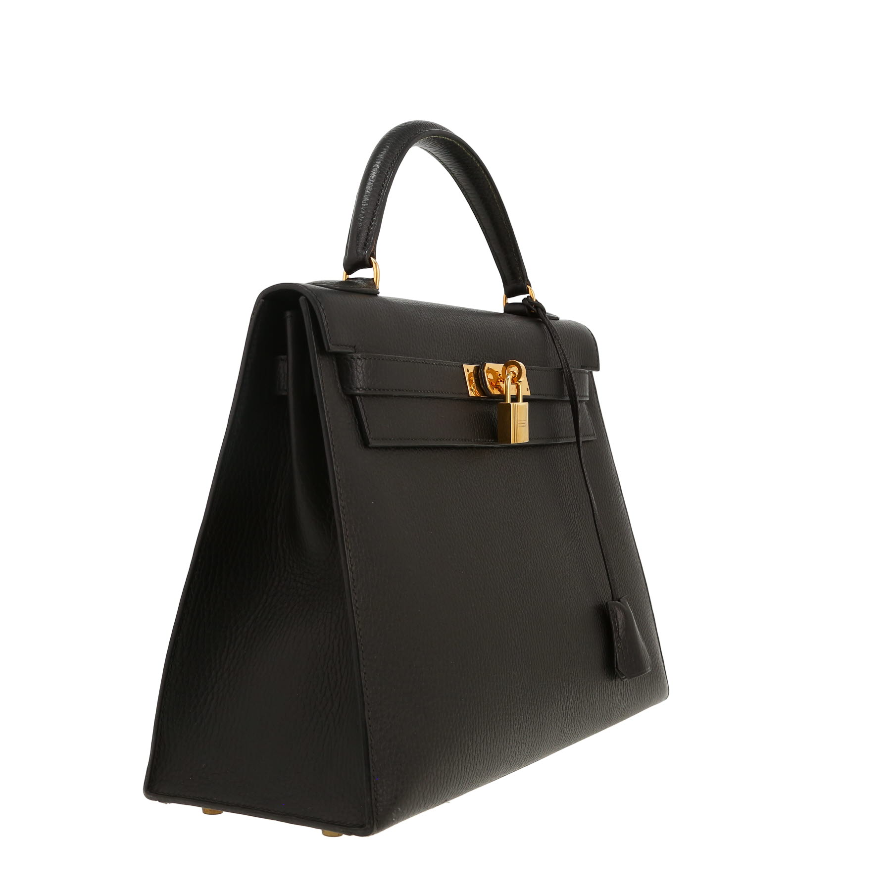 Hermès  Kelly 32 cm handbag  in black Ardenne leather