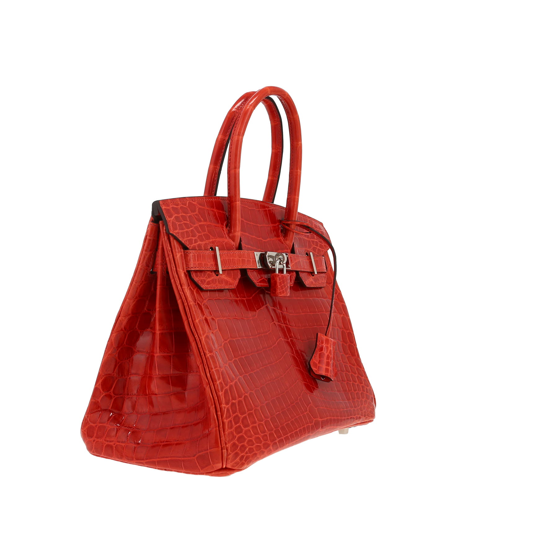 Hermès  Birkin 30 cm handbag  in orange Sanguine niloticus crocodile