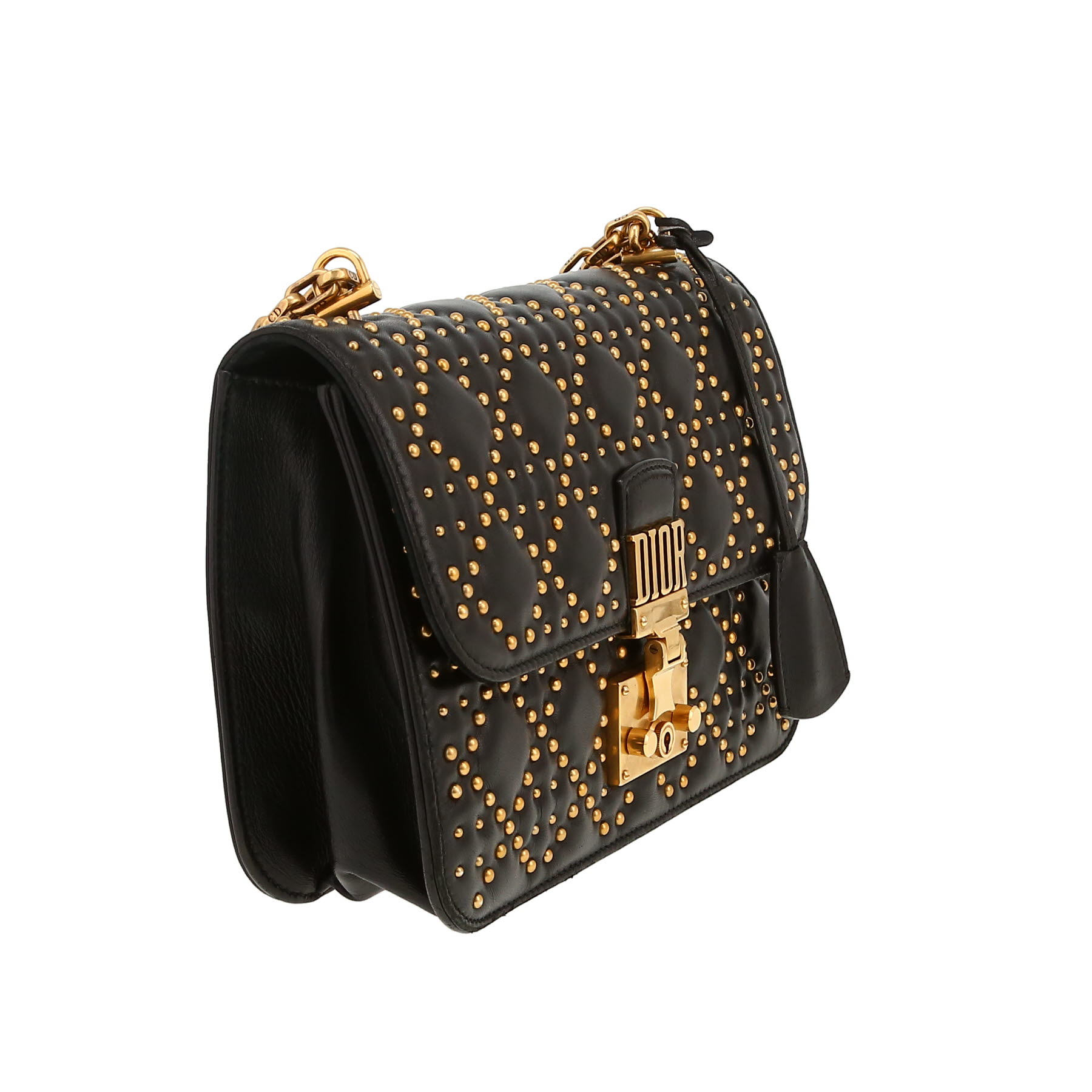 Sac bandoulière Dior  Dioraddict en cuir matelassé noir