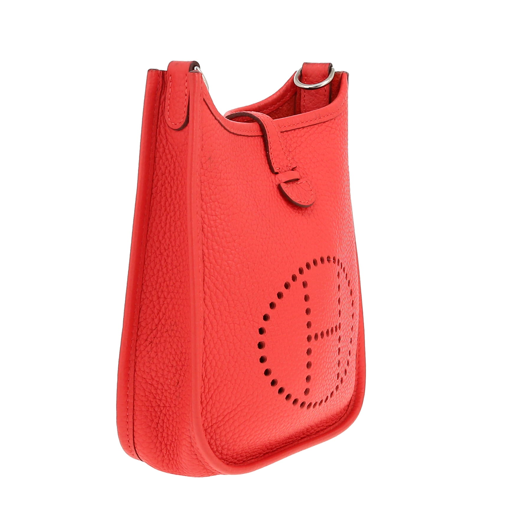 Hermès  Mini Evelyne shoulder bag  in pink Jaipur leather taurillon clémence